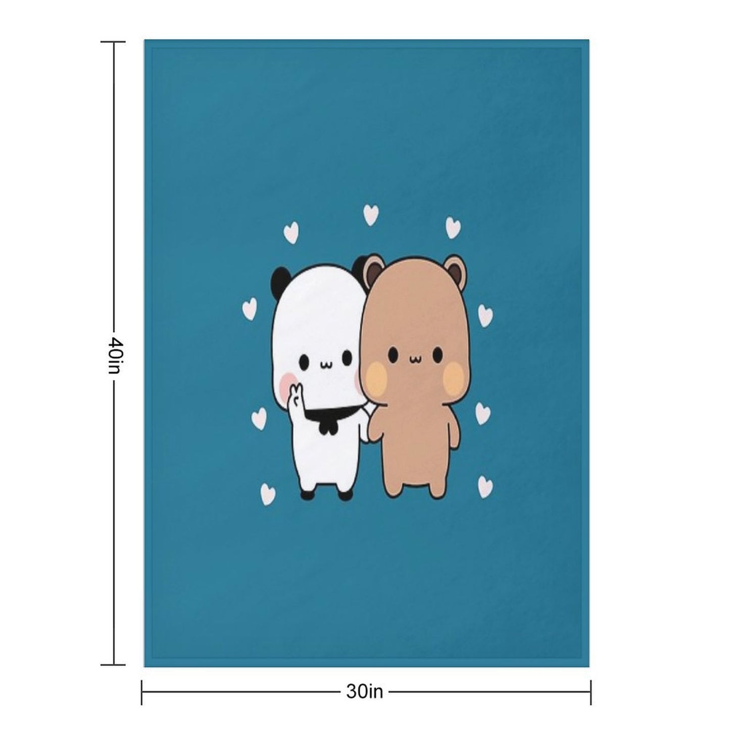 CUTE PANDA BEAR Premium Easy Care Throw Blanket