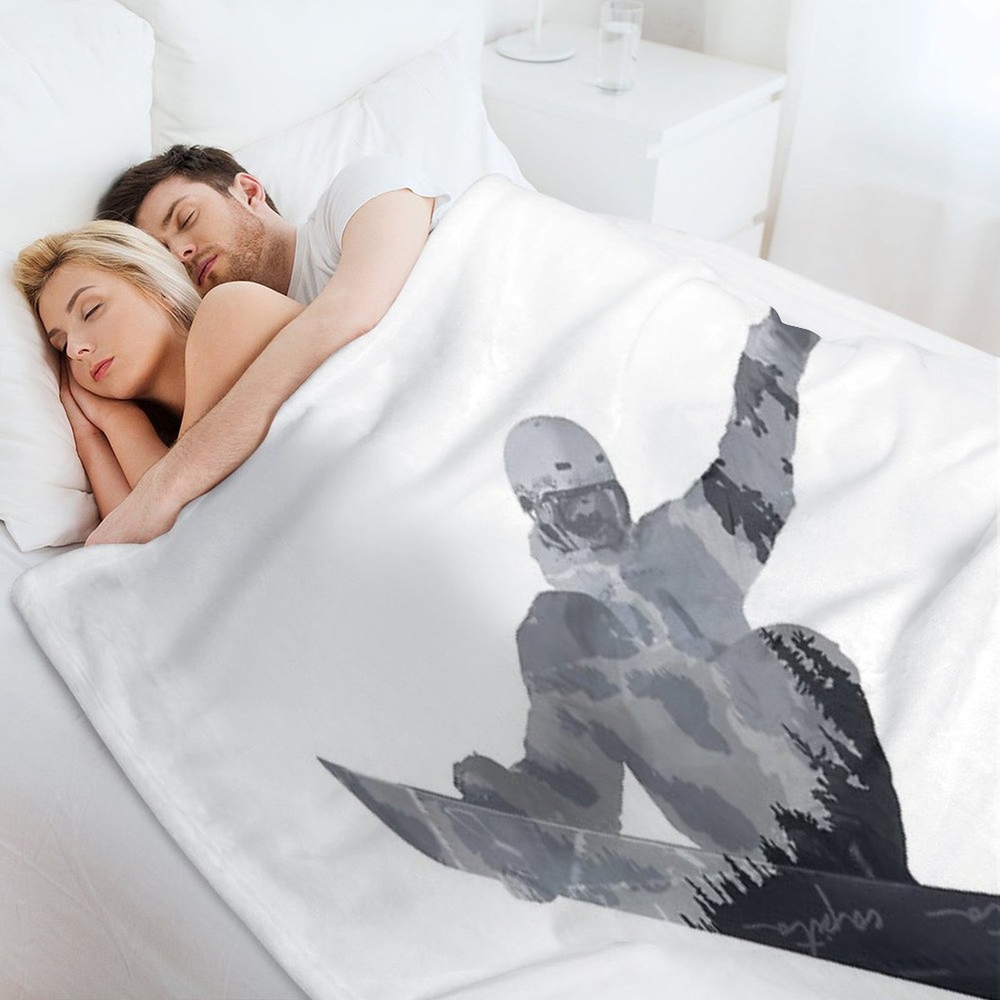 Snowboard Exposure SP DopeyArt Eco-conscious Throw Blanket