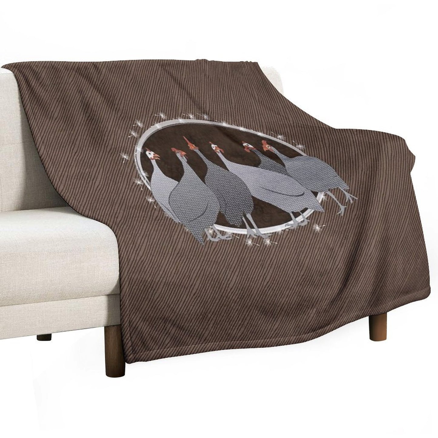 Helmeted Guineafowl Machine-washable Throw Blanket