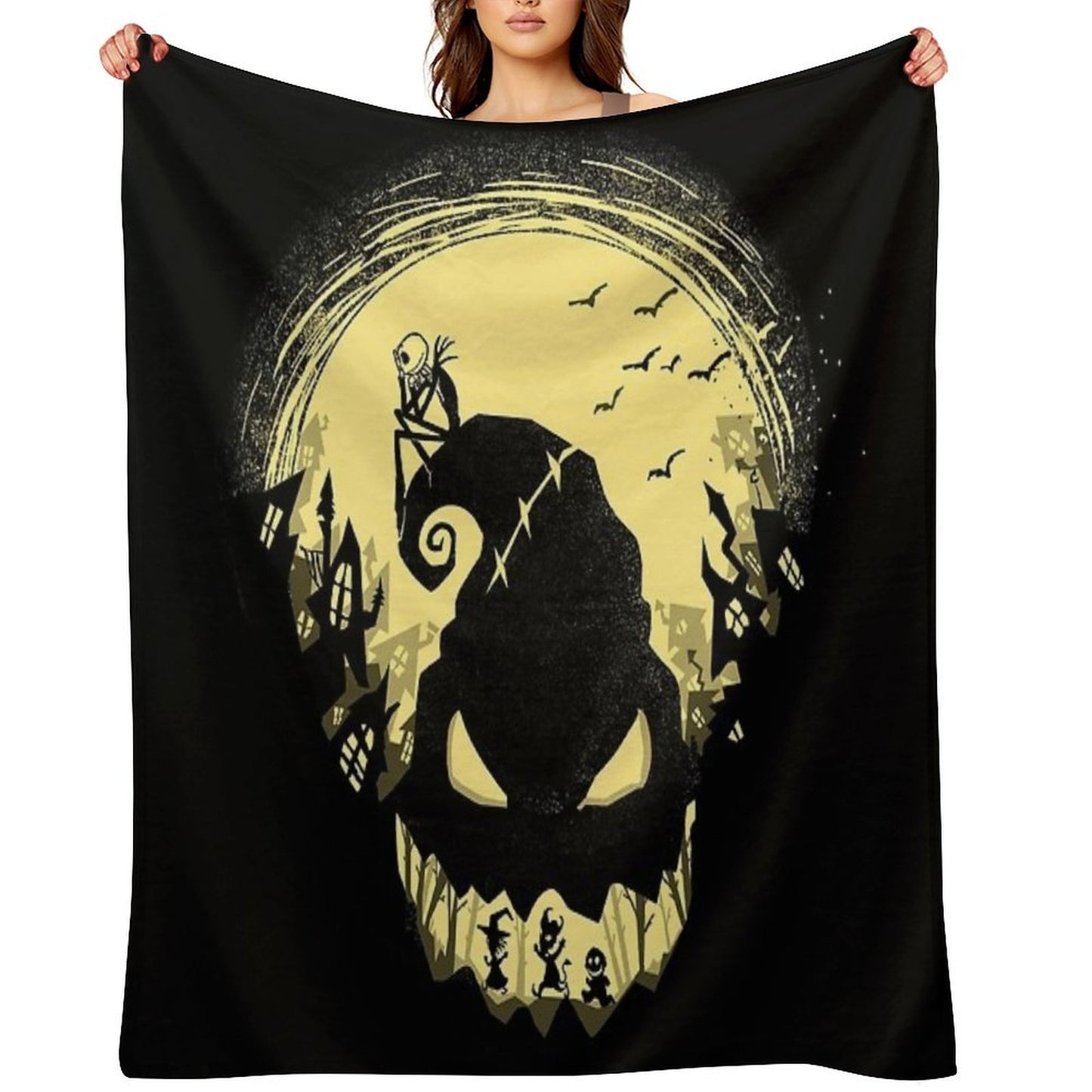 Jack's Nightmare Velvety-soft Throw Blanket