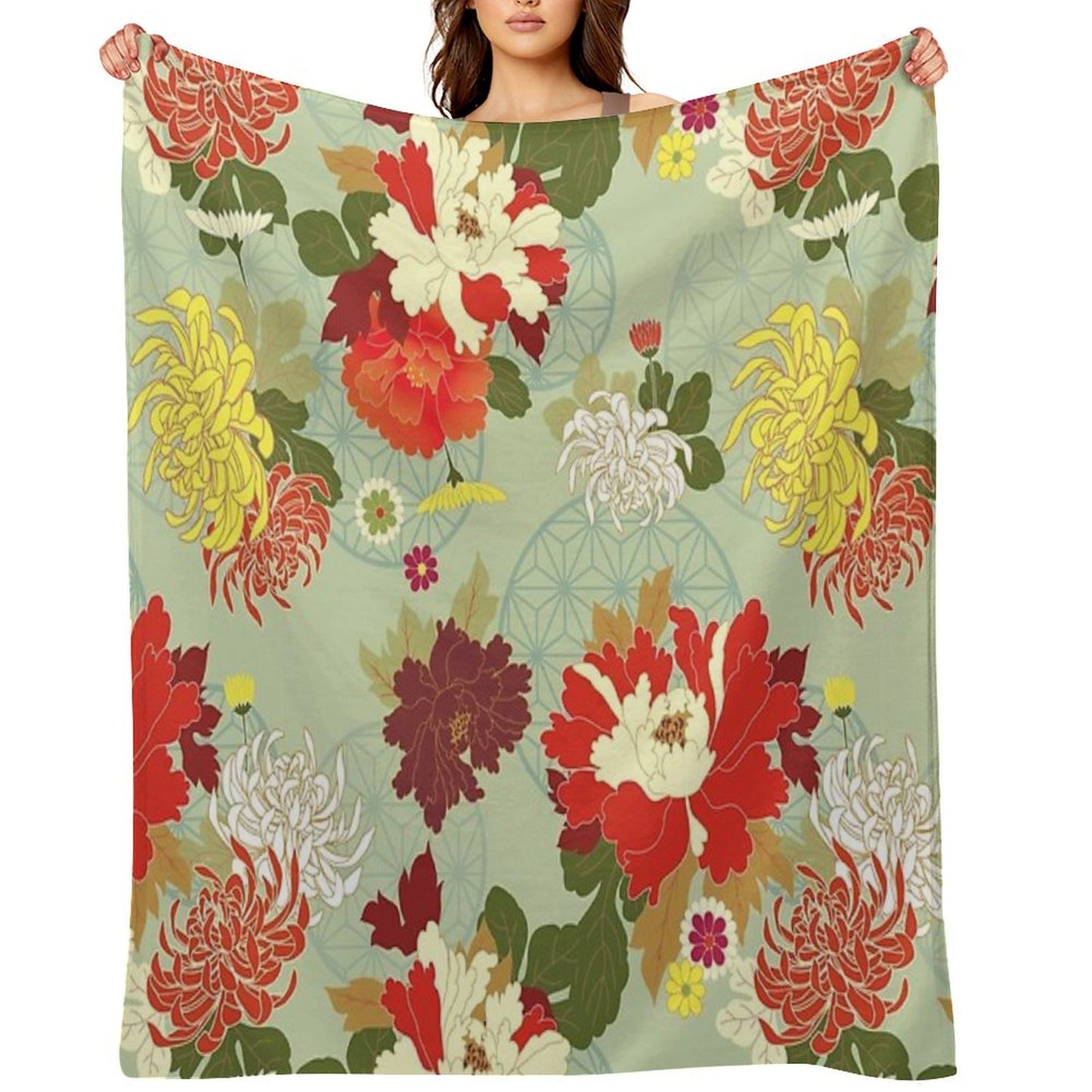 Peony 2 Premium Throw Blanket