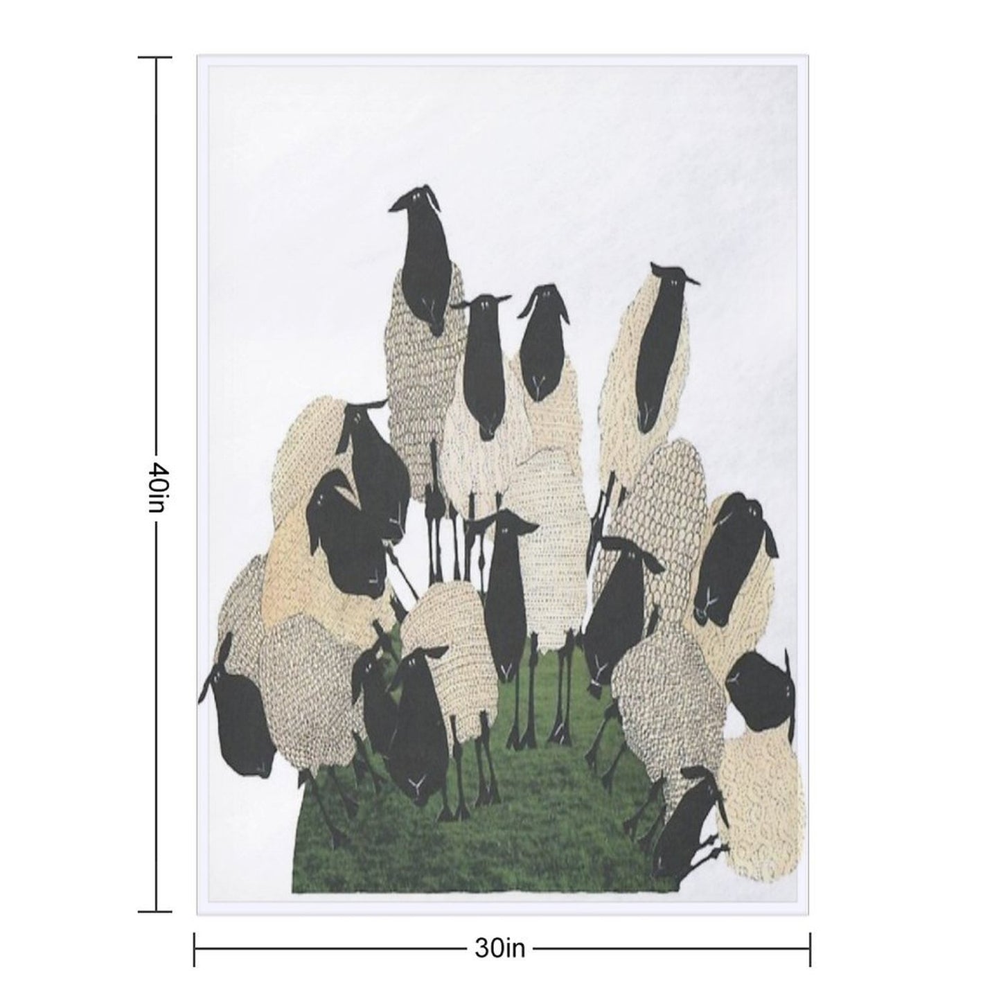 Sheep on The Hill Shrink-resistant Throw Blanket