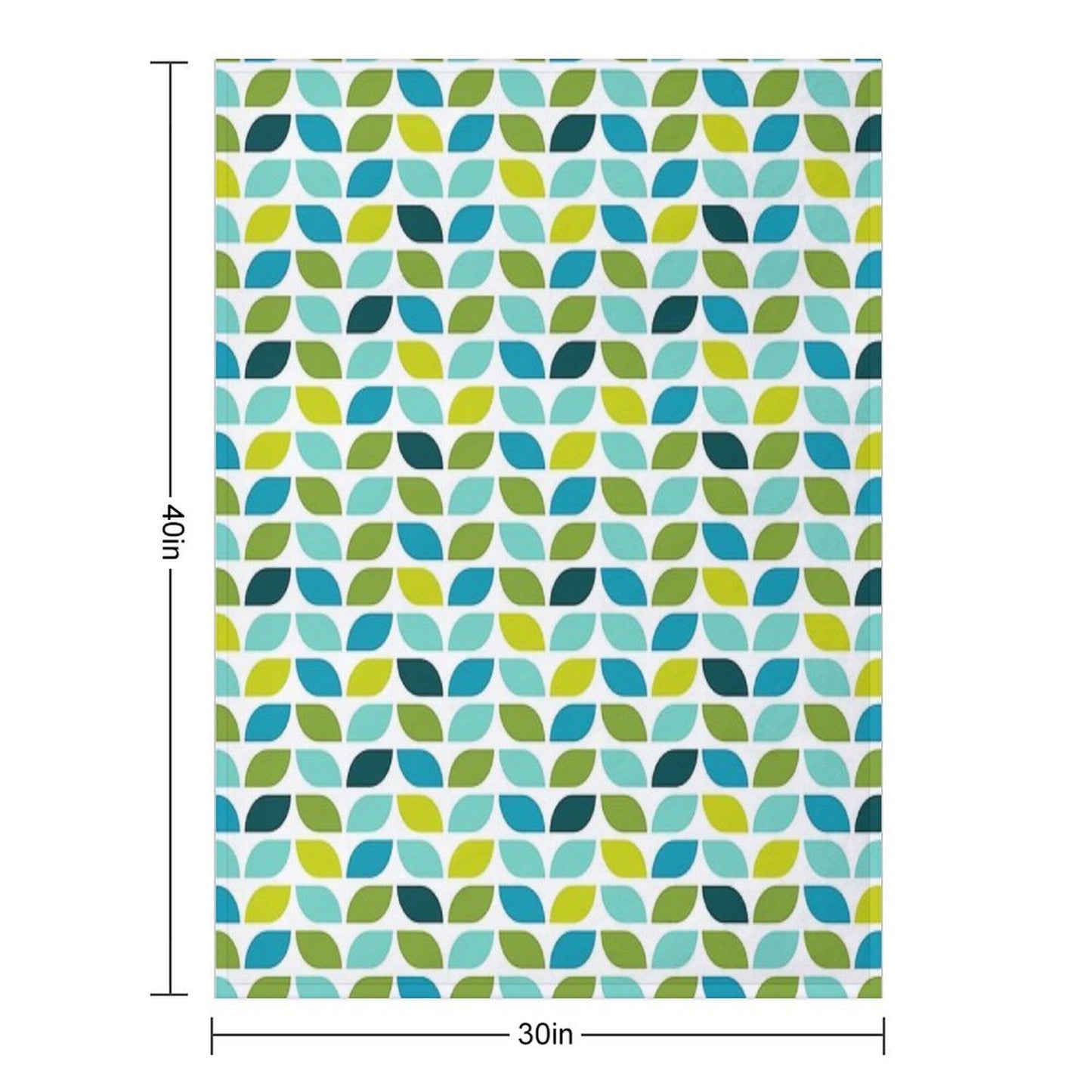 Geometric Pattern Leaf Spring Machine-washable Throw Blanket