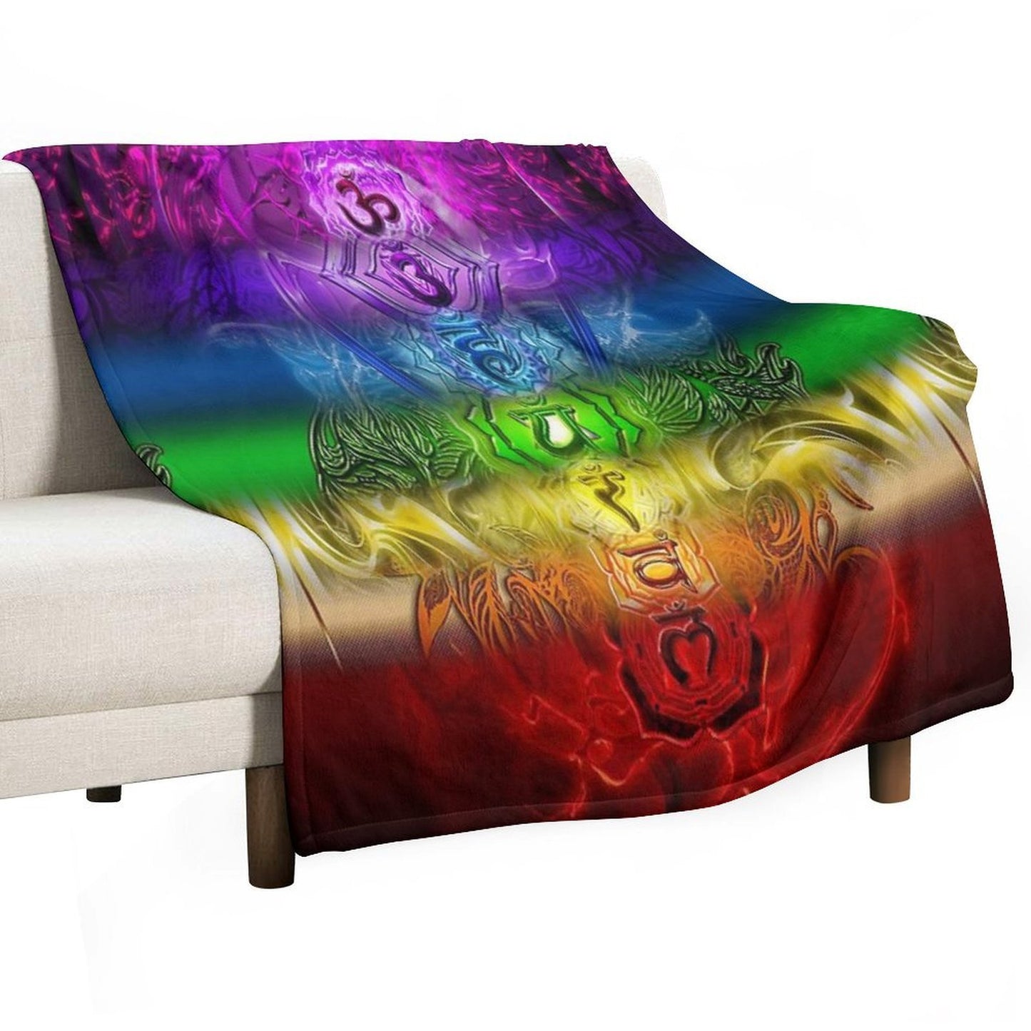 Zen Doodle Chakra Compact Throw Blanket