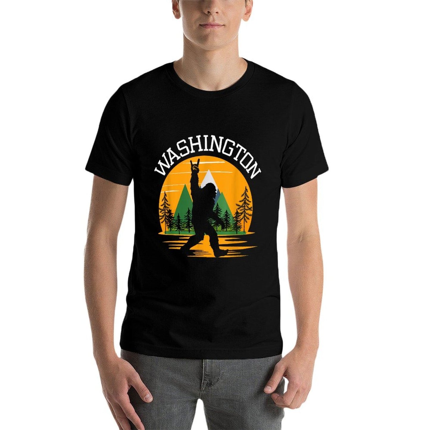 Washington US State Bigfoot Sasquatch Odor-resistant T-Shirt