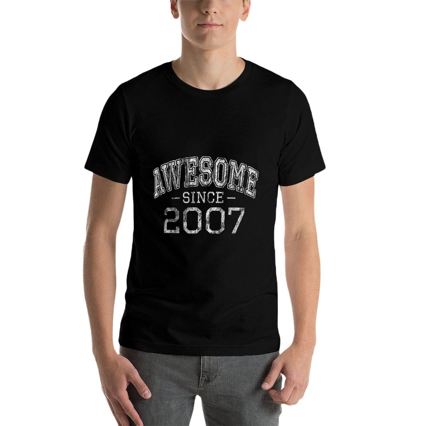 Awesome Since 2007 Vintage Style Born in 2007 Birthday Gift Relaxed-fit T-Shirt