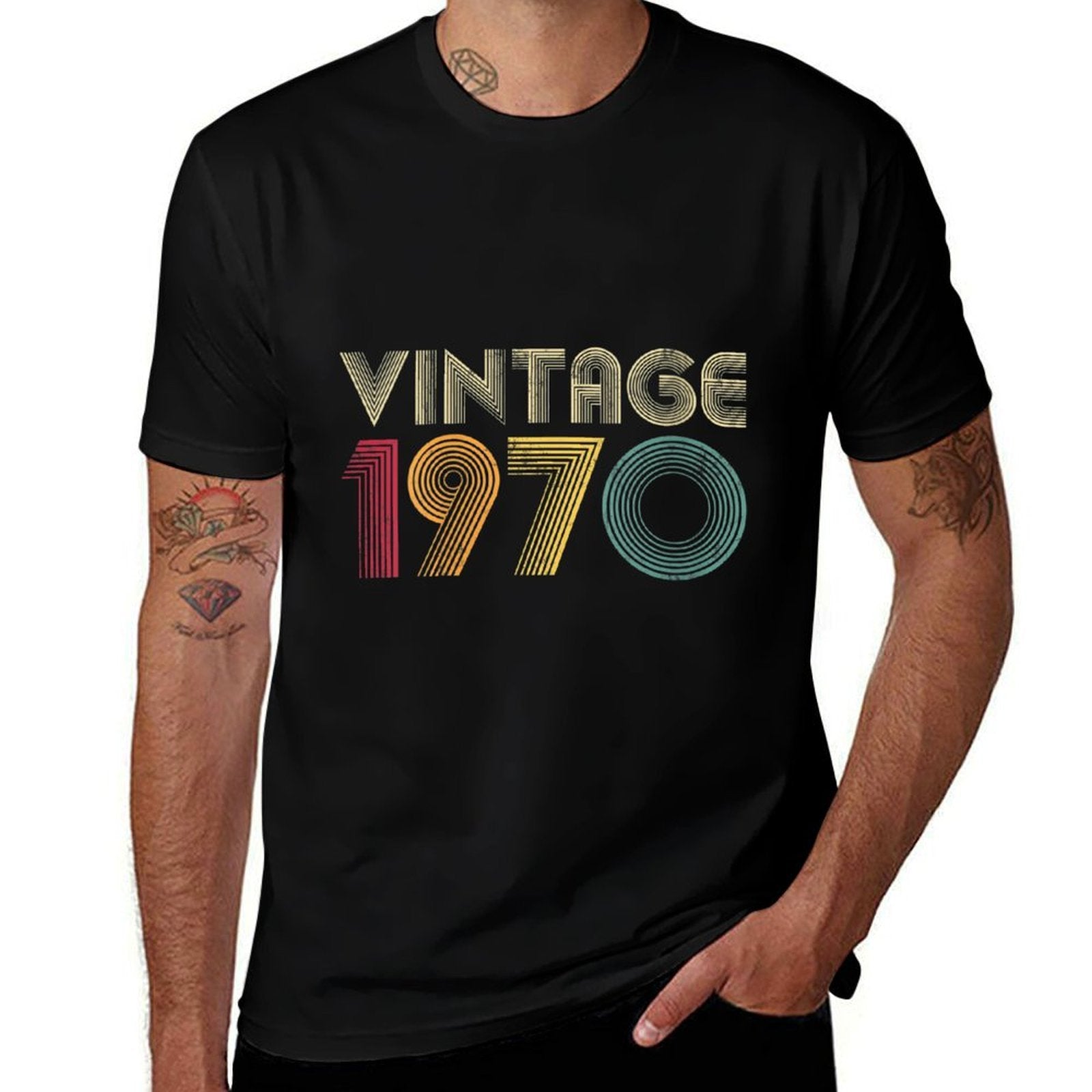 Womens 1970 50th Birthday Gift Classic 50 Years Old Retro Vintage  Moisture-wicking T-Shirt
