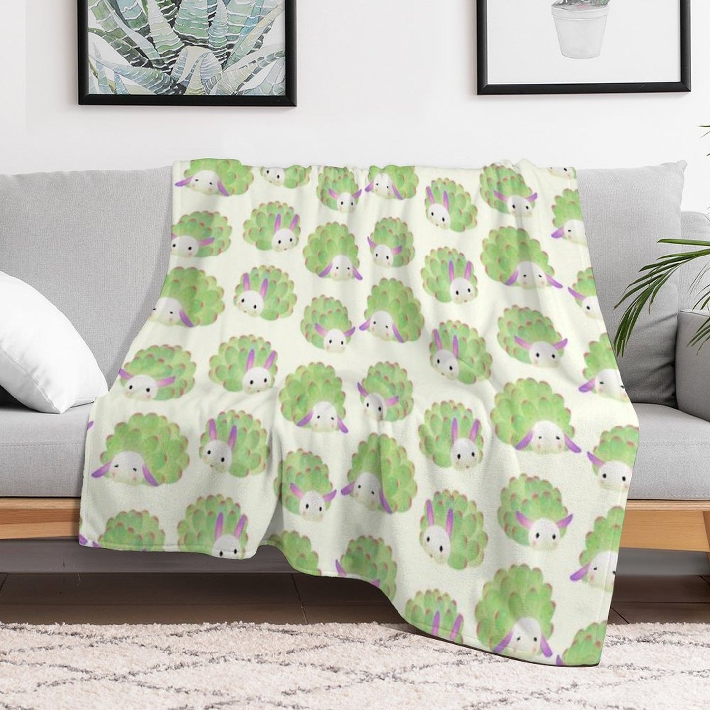 Sea Sheep Plush Throw Blanket
