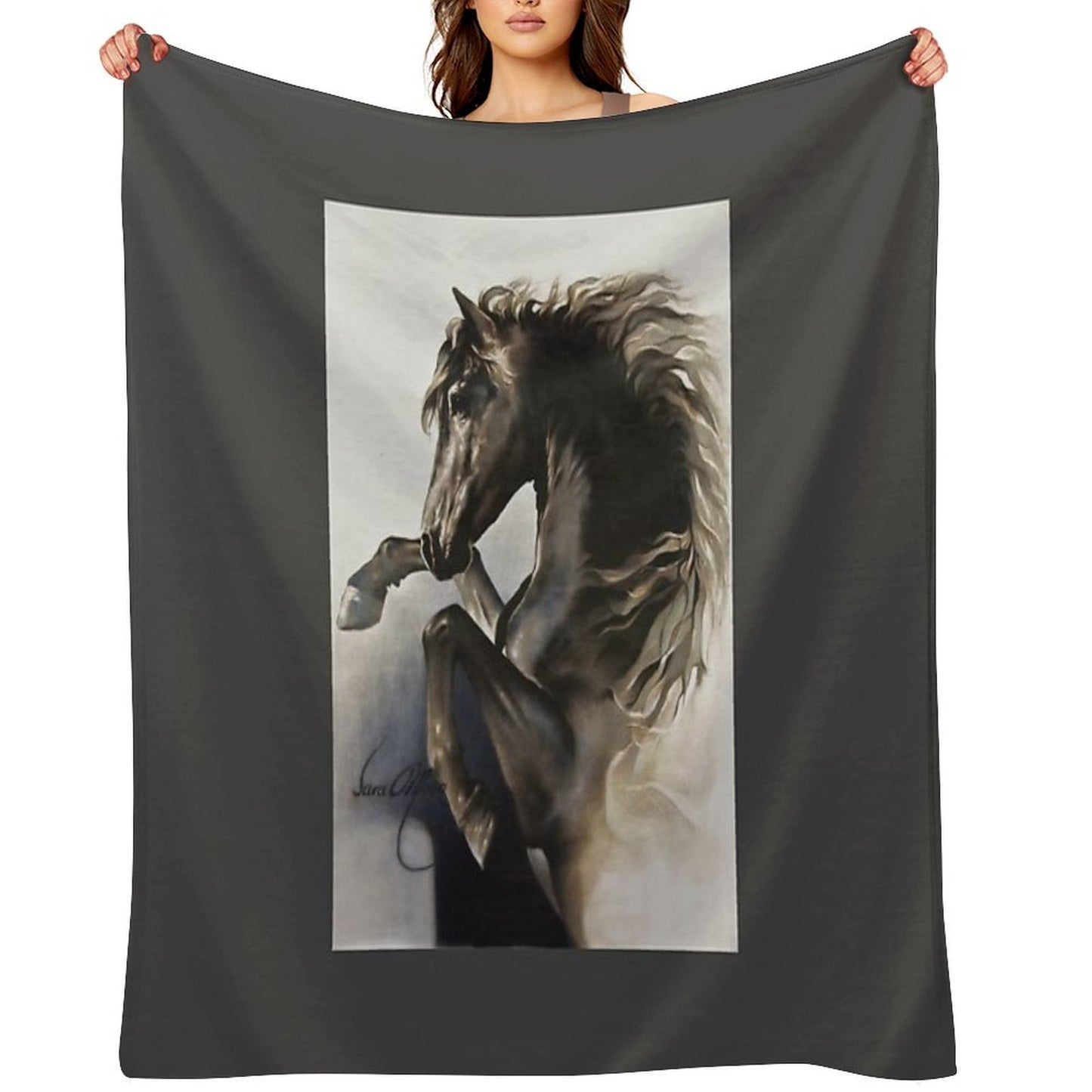 Black Fury Sustainable Throw Blanket