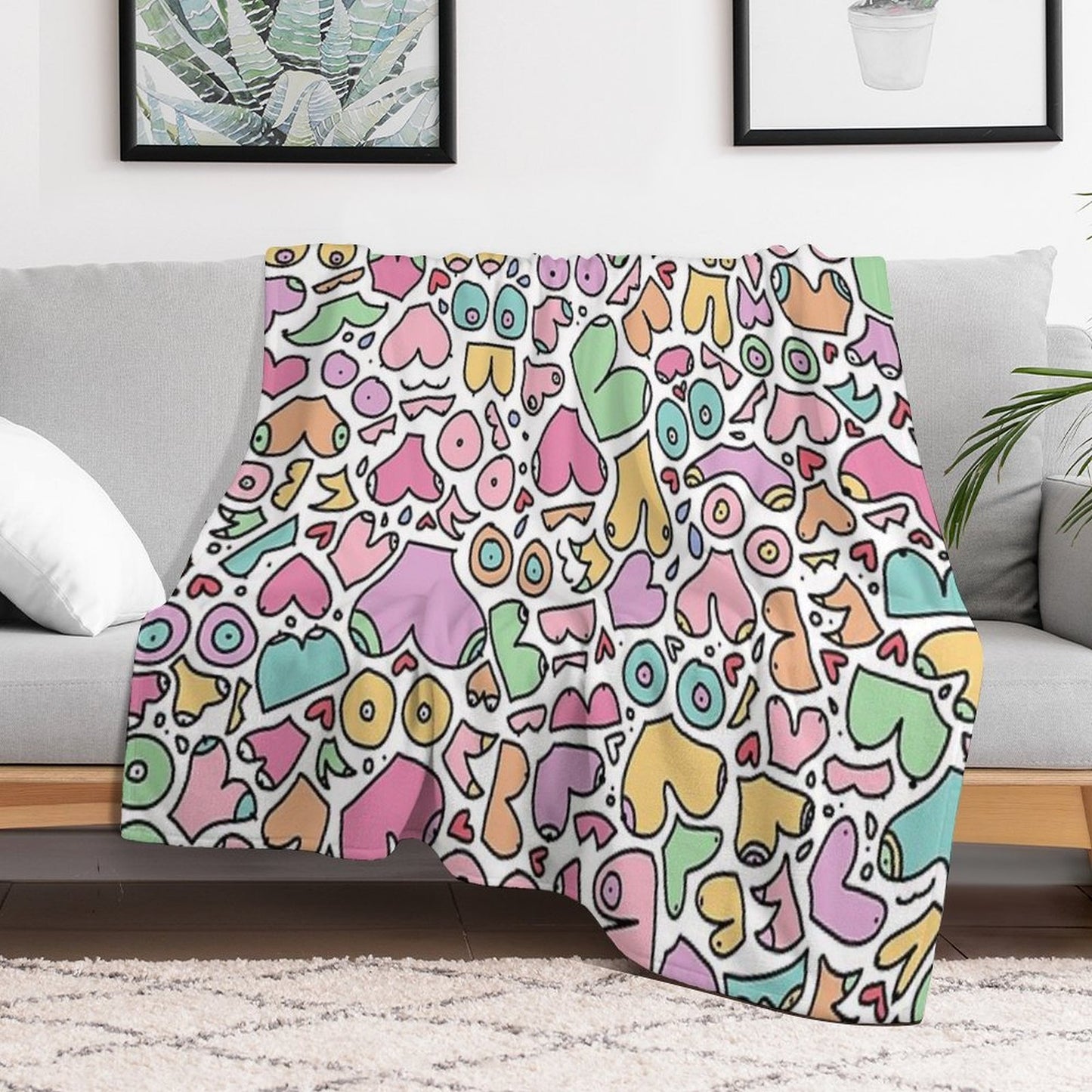 Fun Boobies Versatility Throw Blanket