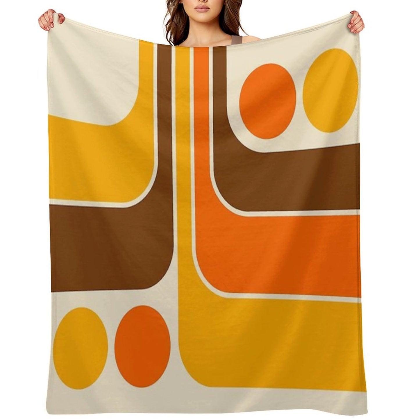 Retro Geometric Design 624 Gift-ready Throw Blanket