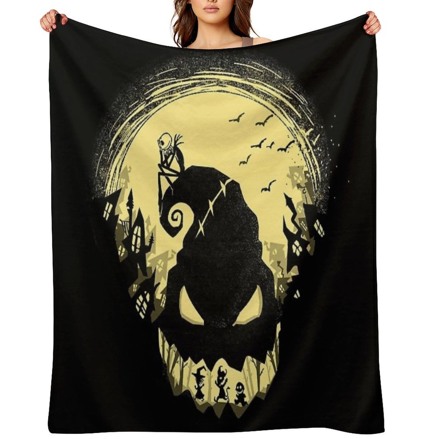 Jack's Nightmare Velvety-soft Throw Blanket
