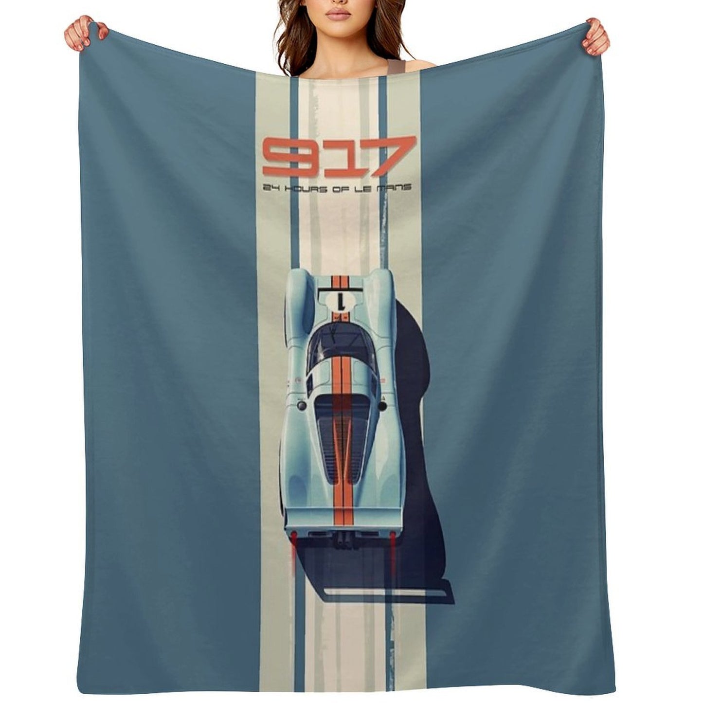 Porsche 917 24 Hours of Le Mans Race Car Gift-ready Throw Blanket