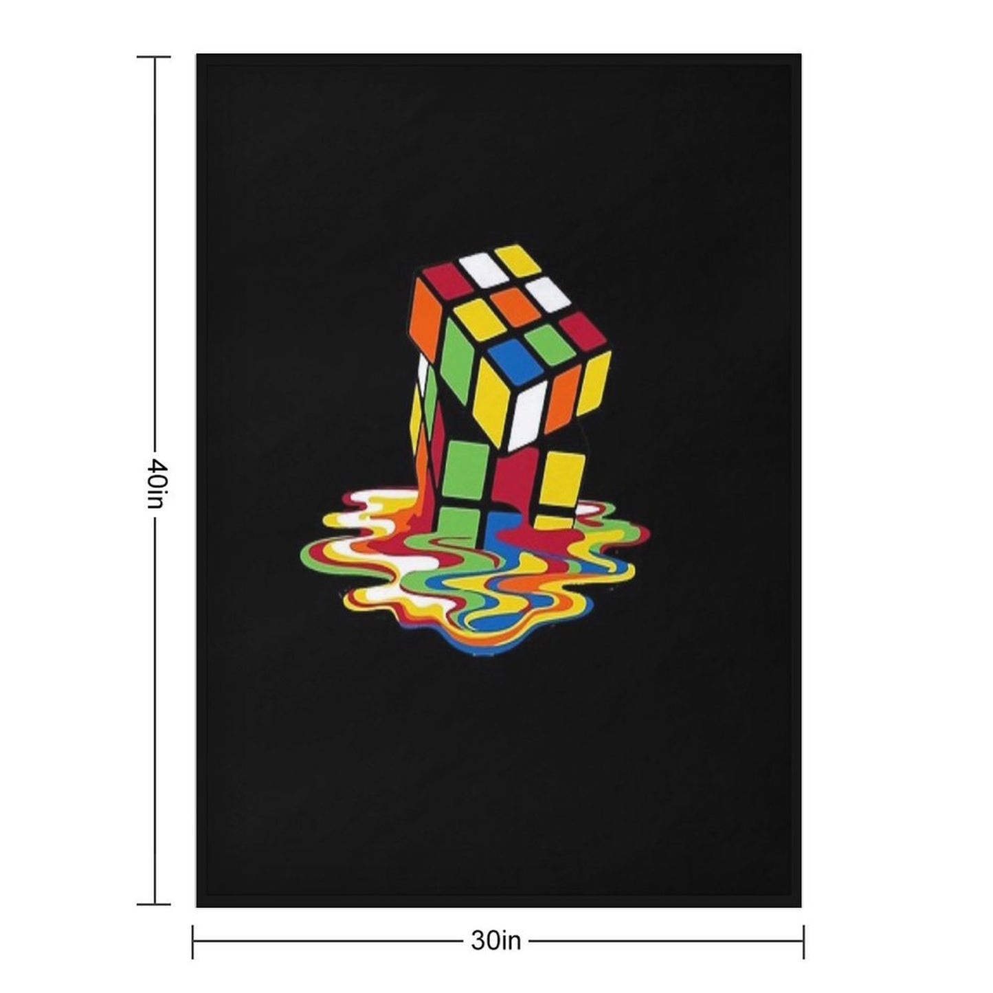 Rubick's Cube Sustainable Throw Blanket