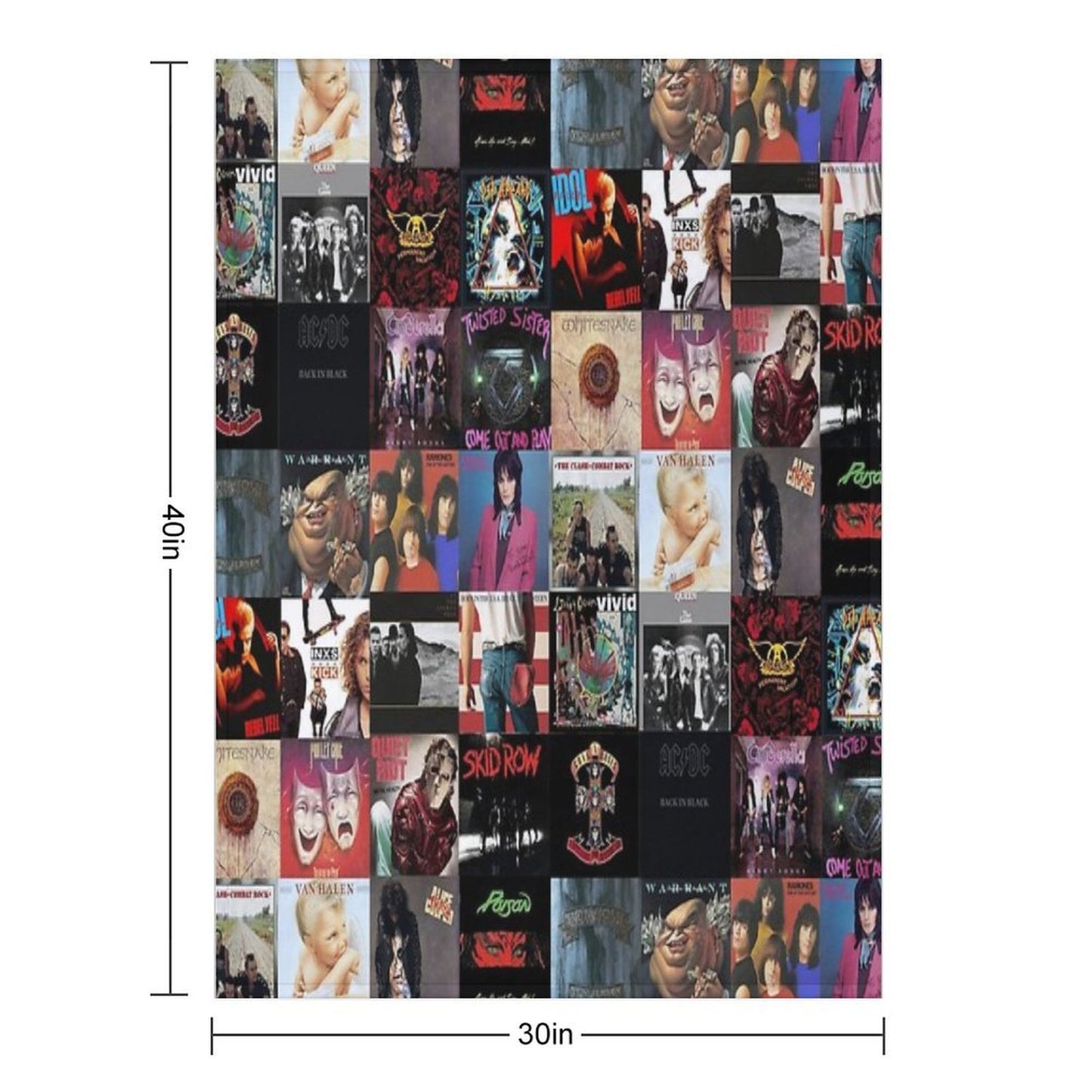 1980s Rock Classics Eco-conscious Throw Blanket
