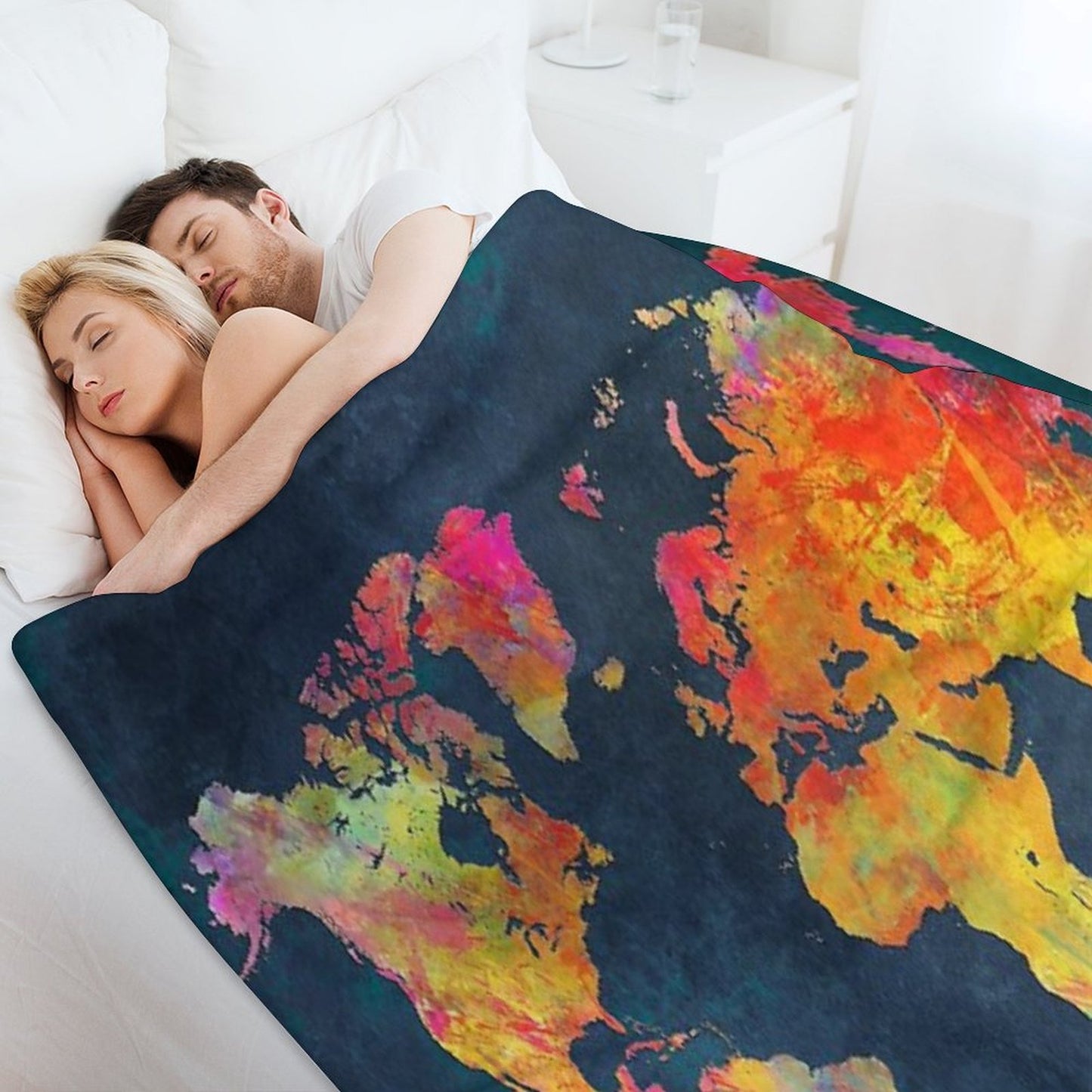 World Map Gift-ready Throw Blanket