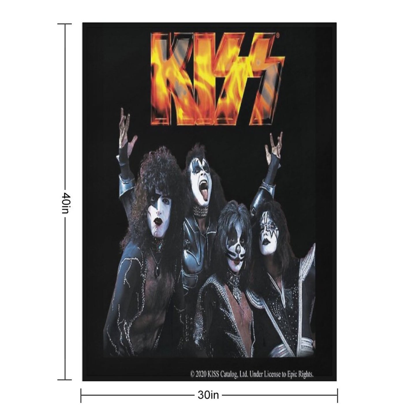 KISS Band Easy Care Throw Blanket