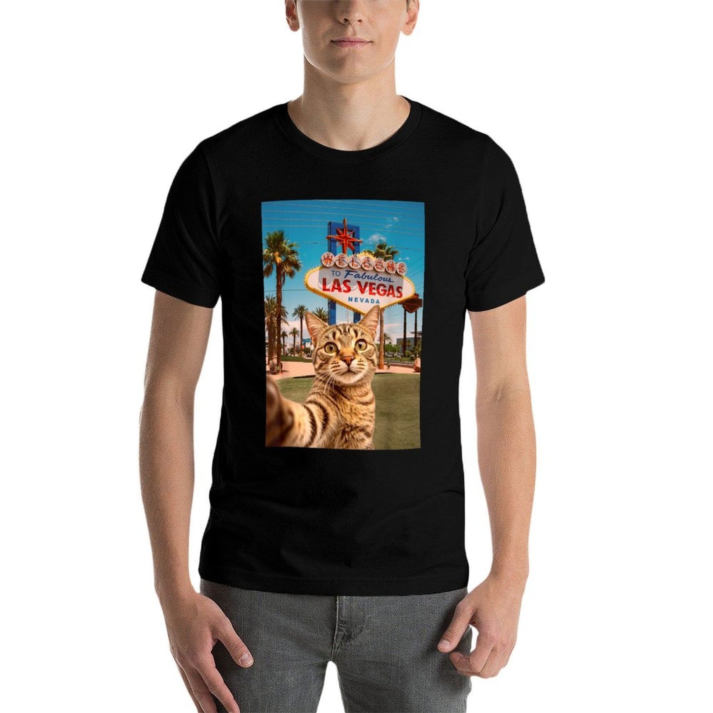 Funny Cat Selfie Las Vegas Classic T-Shirt