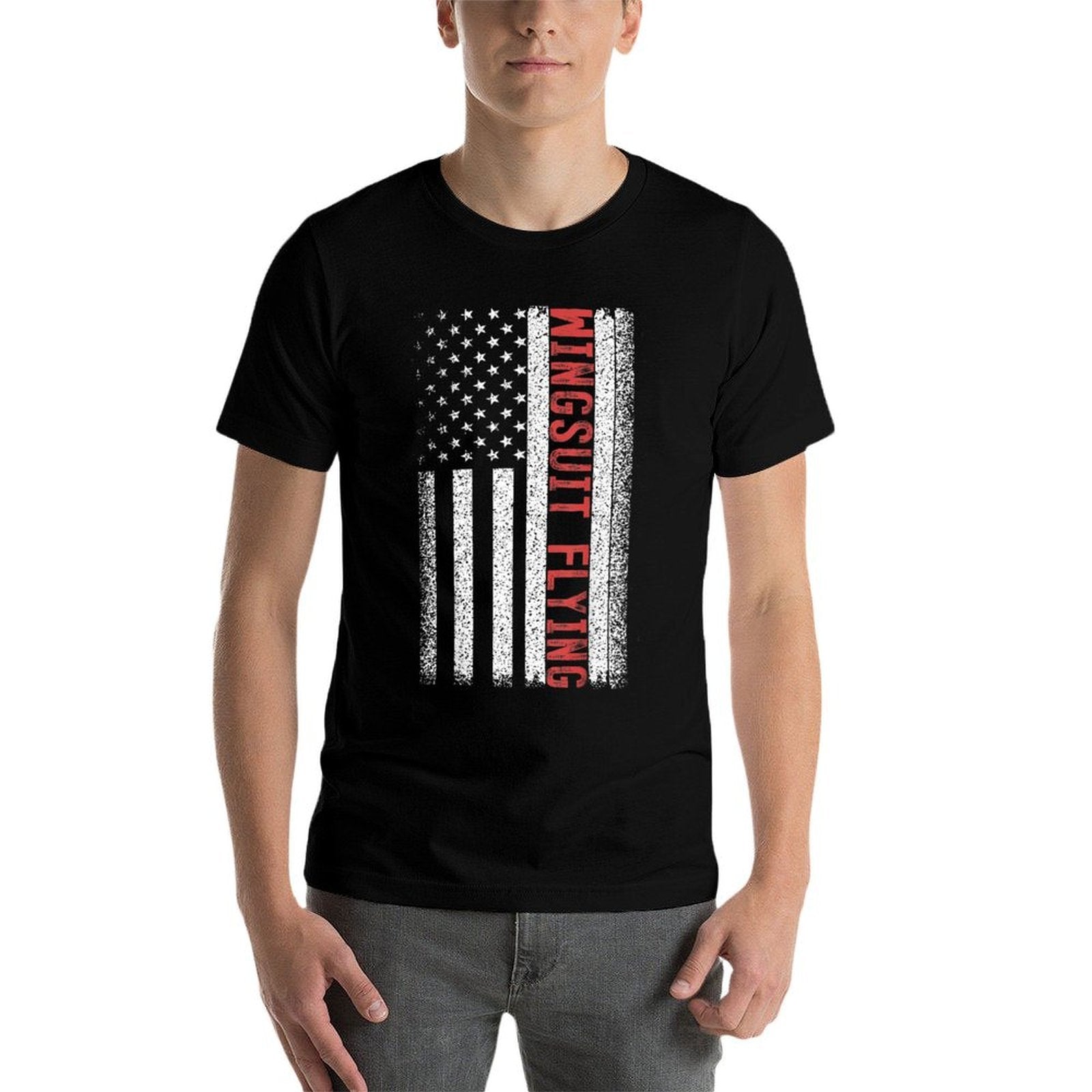 Wingsuit Flying American 4th of July  Polyester Blend T-Shirt
