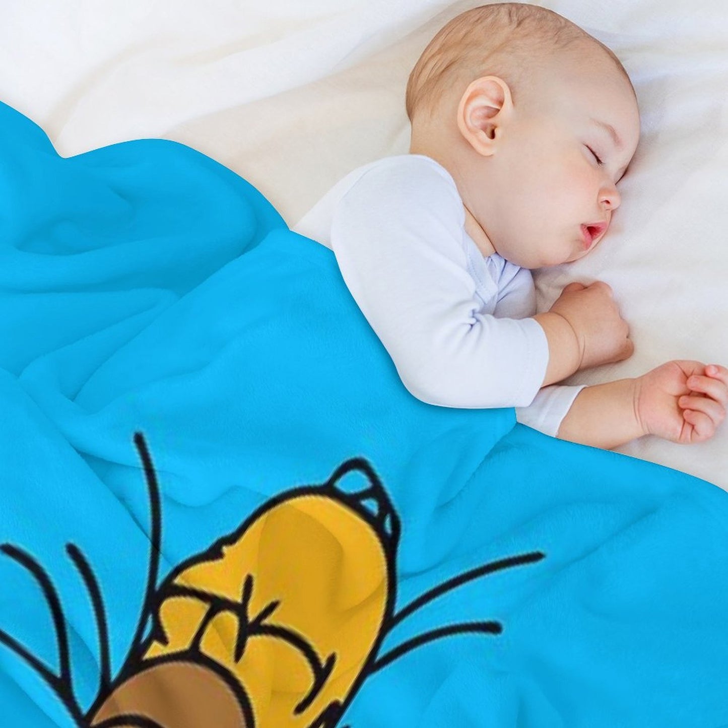 Homer Tucked in Sleeping Plush Throw Blanket