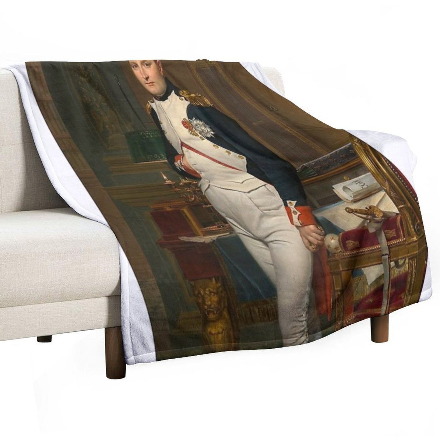 Napoleon Bonaparte Portrait Anti-pilling Throw Blanket