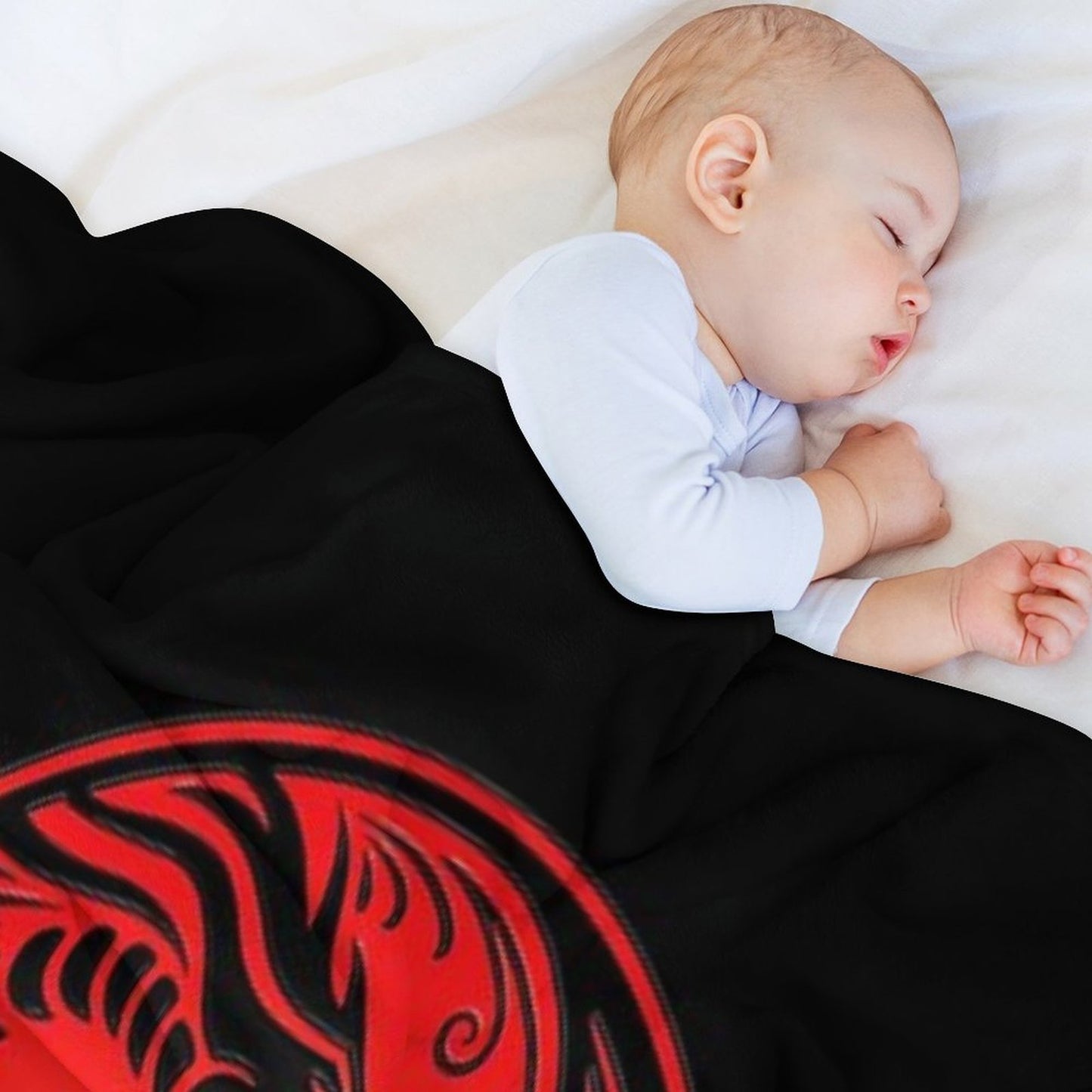 Yin Yang Dragons Red And Black Versatility Throw Blanket