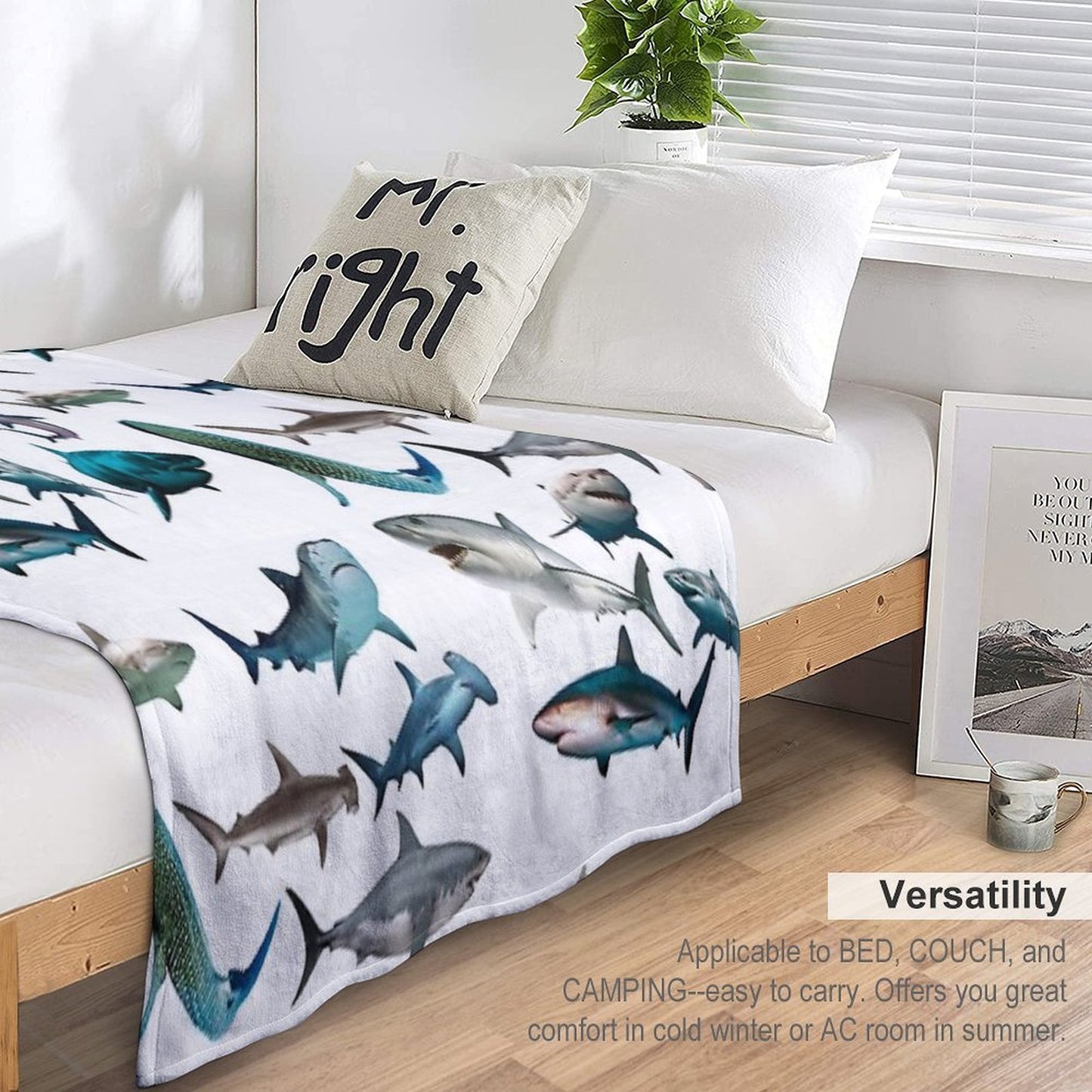 Sharks Easy Care Throw Blanket
