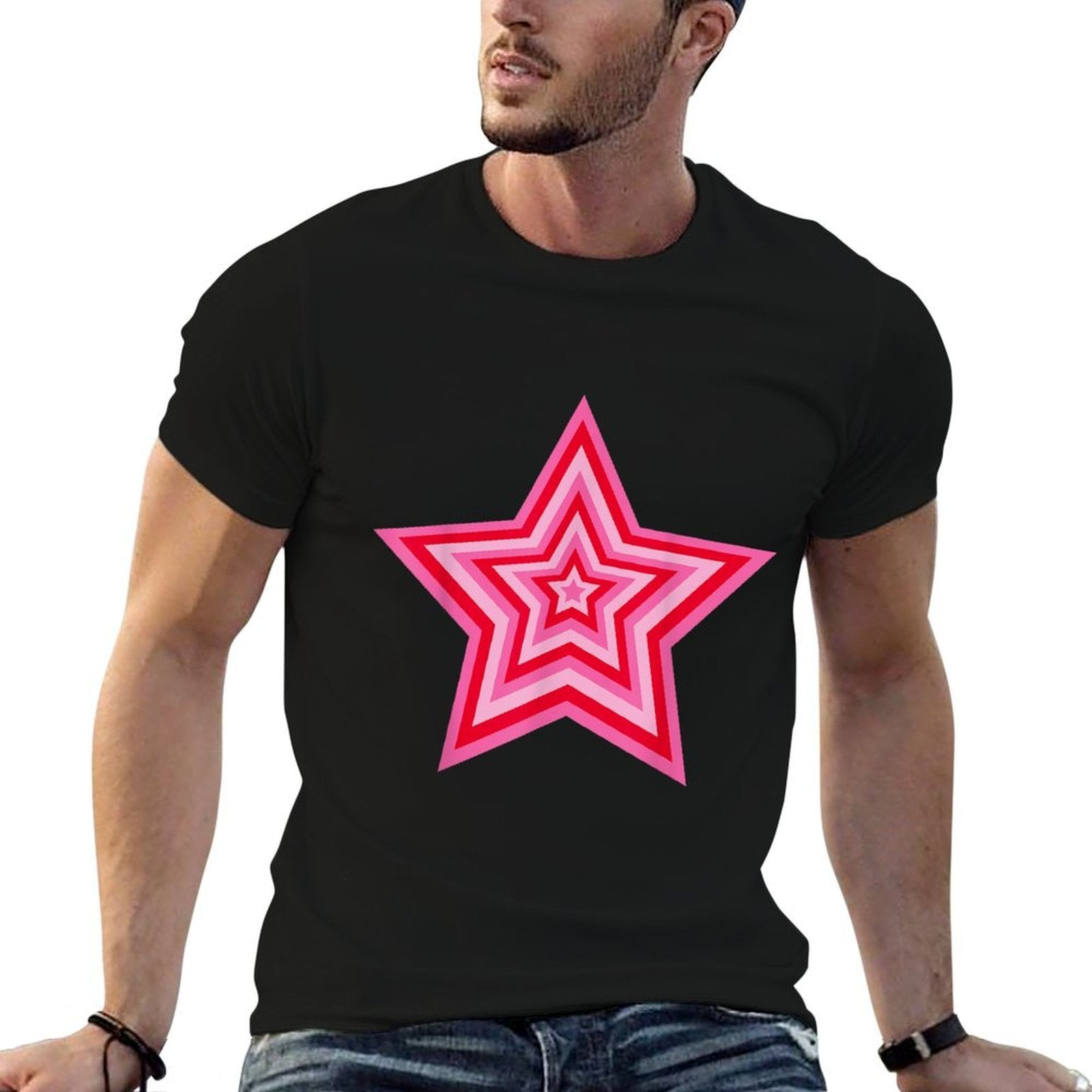 Aesthetic Pink Star  Graphic-printed T-Shirt