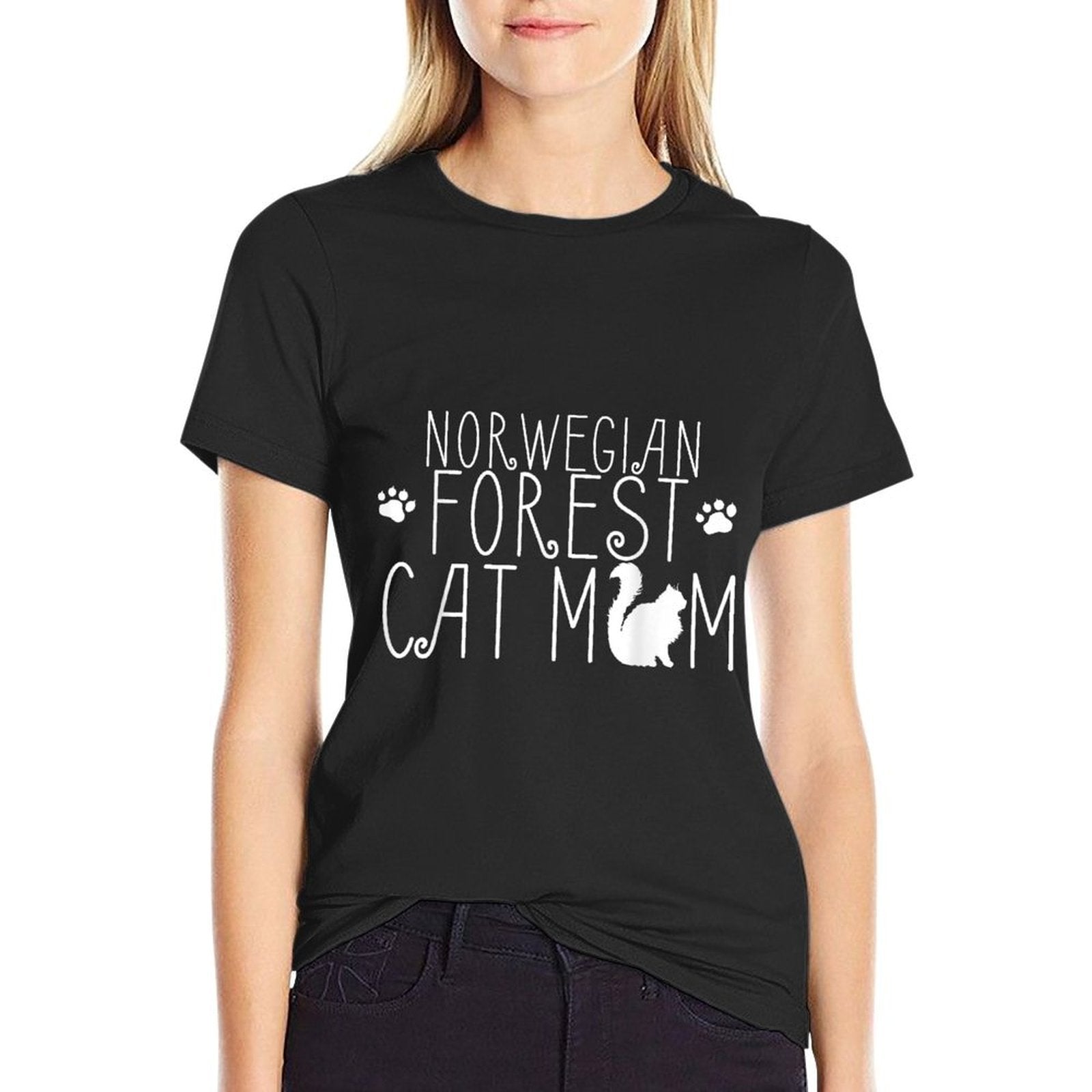 Norwegian Forest Cat Mom, Mam - Funny Cat Cute  Odor-resistant T-Shirt