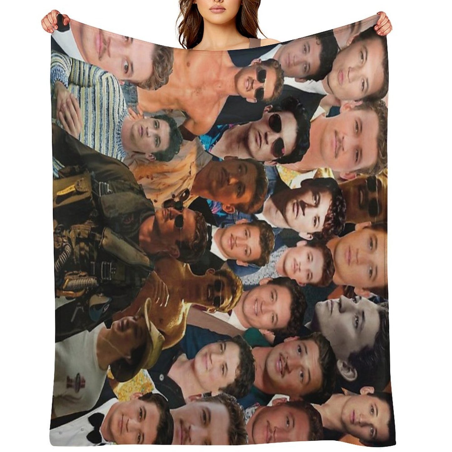 Miles Teller Photo Collage Versatility Throw Blanket