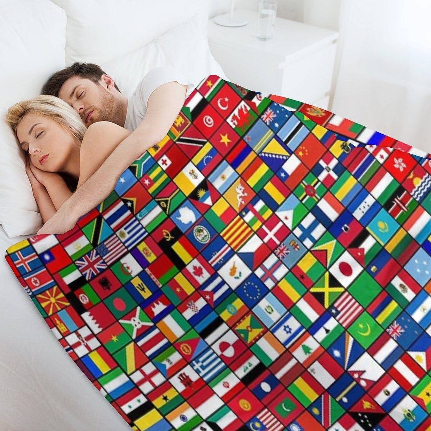 The World's Flags Anti-pilling Throw Blanket