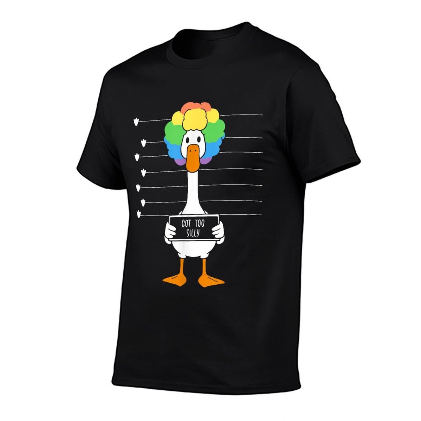 Funny Goose Lover Mugshot Meme Got Too Silly Lightweight T-Shirt