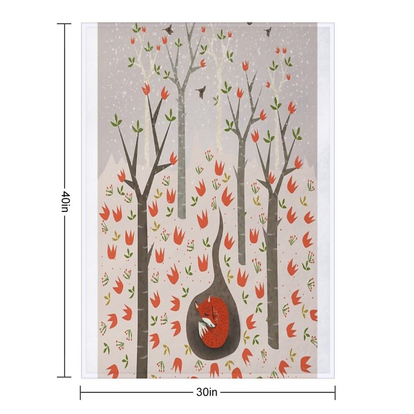 Sleeping Fox Sustainable Throw Blanket