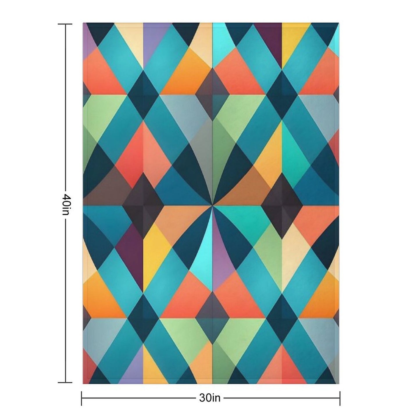 Elegant Geometric Harmony - Abstract Pattern Comfort Throw Blanket