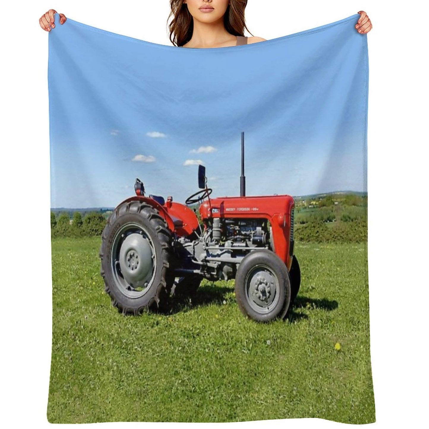 Massey Ferguson 35 Tractor Versatility Throw Blanket