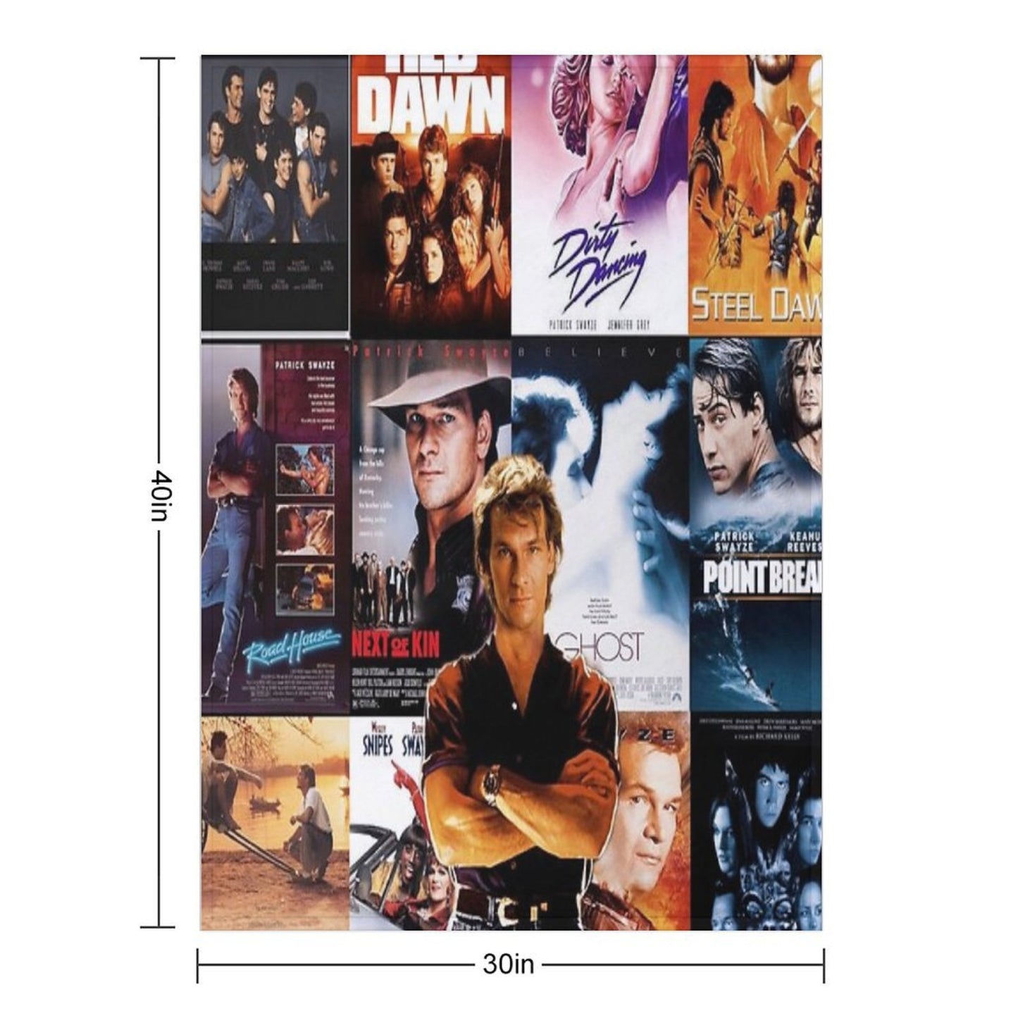 Collage of Swayze Velvety-soft Throw Blanket