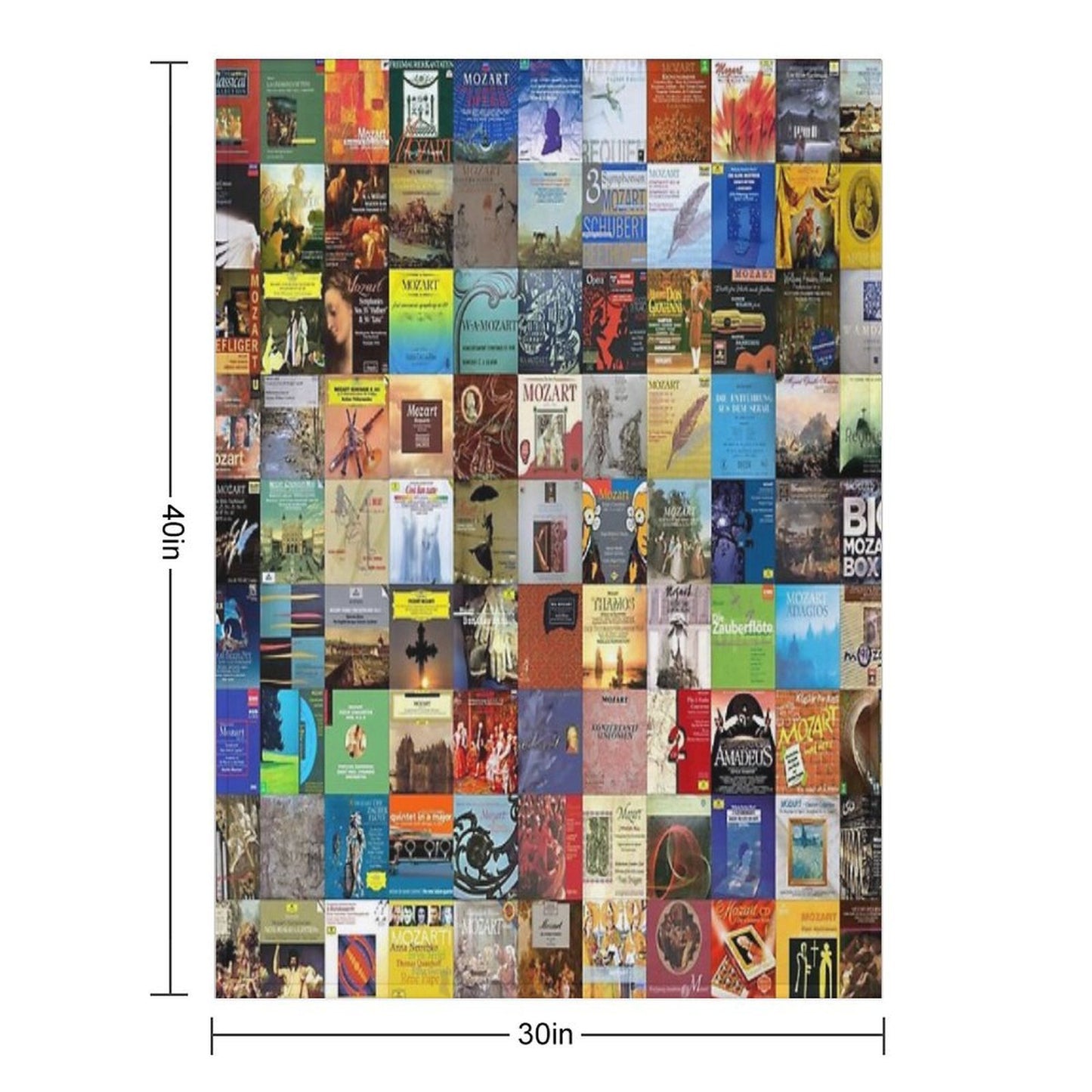 Mozart Album Covers Velvety-soft Throw Blanket
