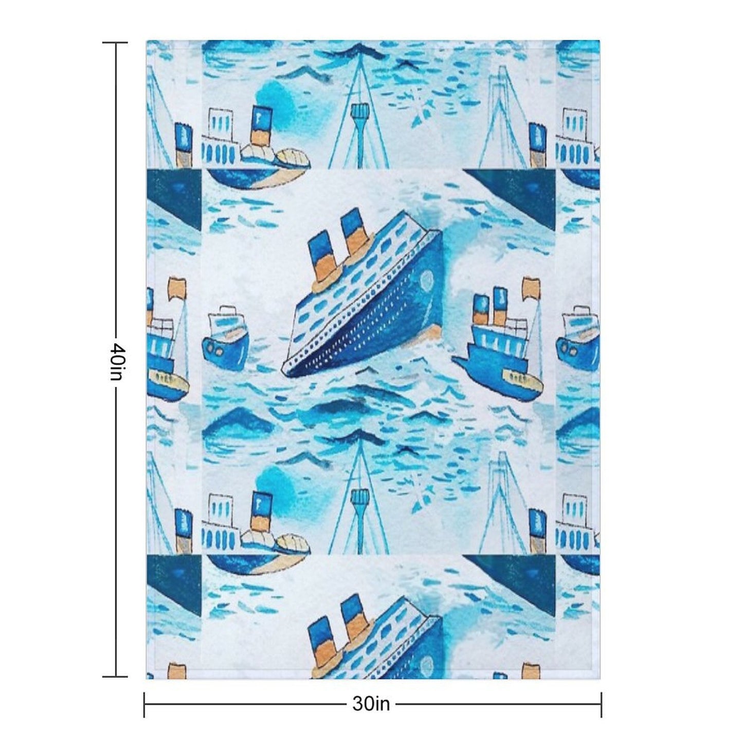 Ferry Boats Scrub Cap Anti-pilling Throw Blanket