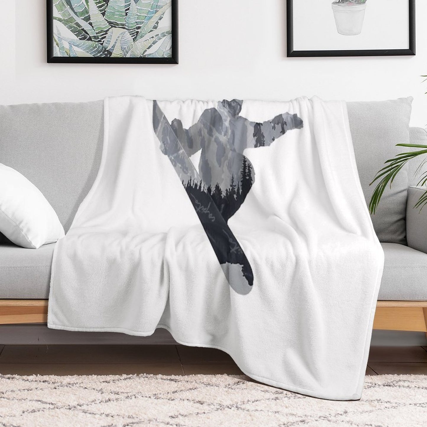 Snowboard Exposure SP DopeyArt Eco-conscious Throw Blanket