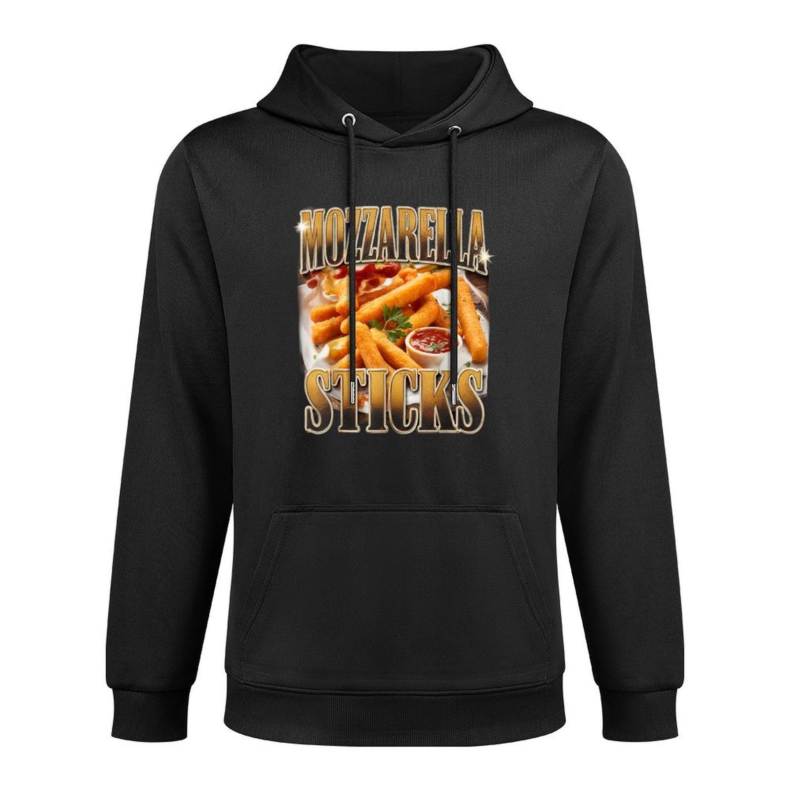 Mozzarella Cheese Sticks Bootleg Rap Memes Aesthetic Cotton-Polyester Blend Hoodie