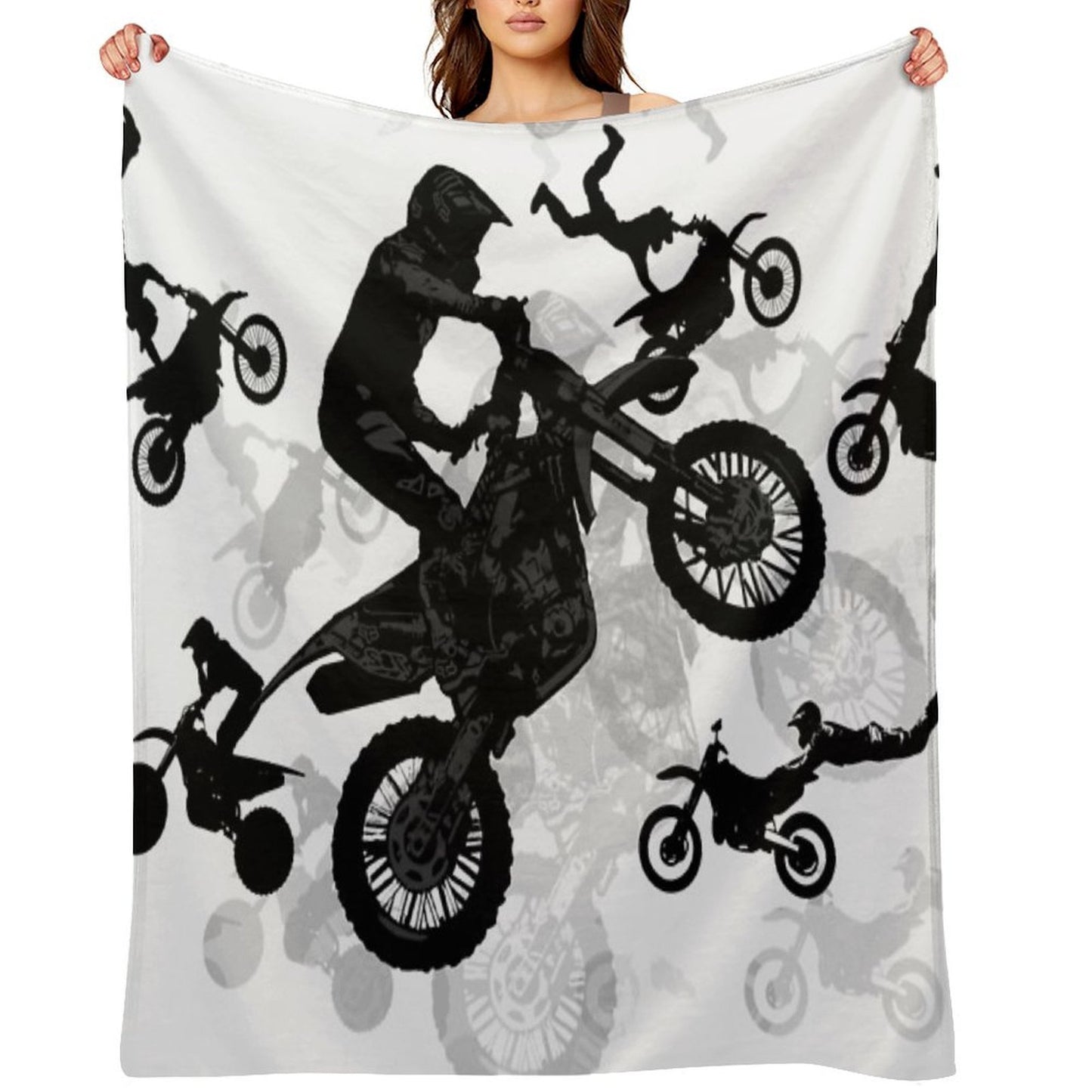 Extreme Stuntmen - Motocross Riders Premium Throw Blanket