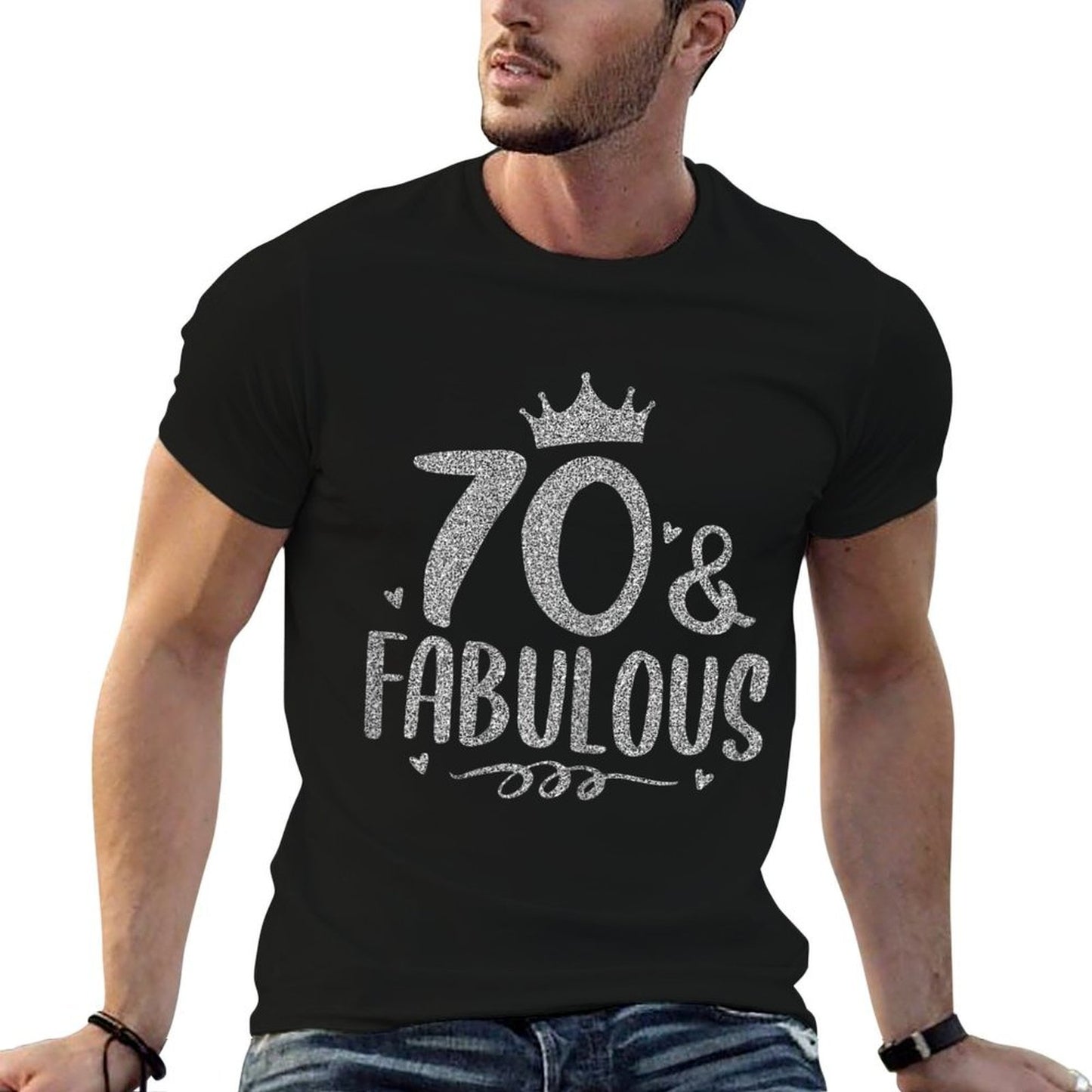 Womens 70 Years Old And Fabulous 70th Birthday Cotton T-Shirt
