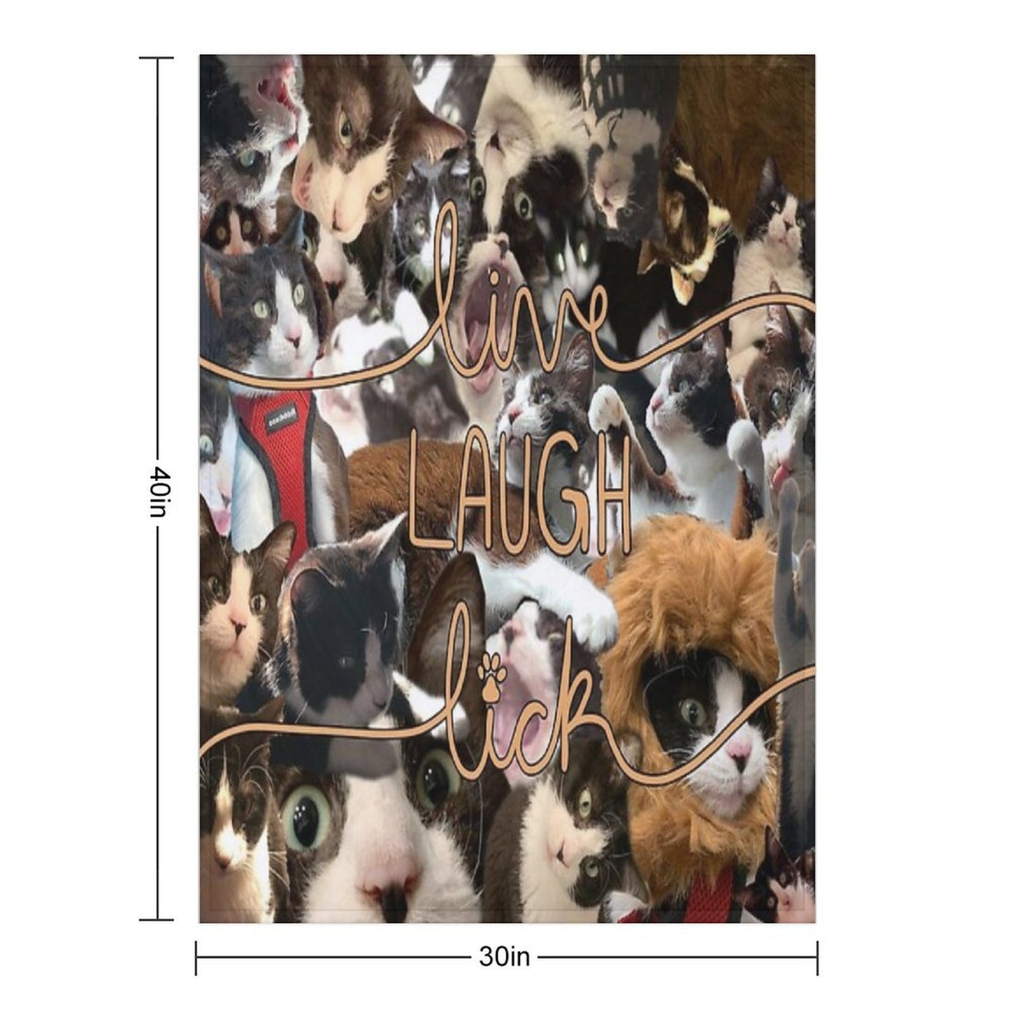 Live, Laugh, Lick Versatility Throw Blanket