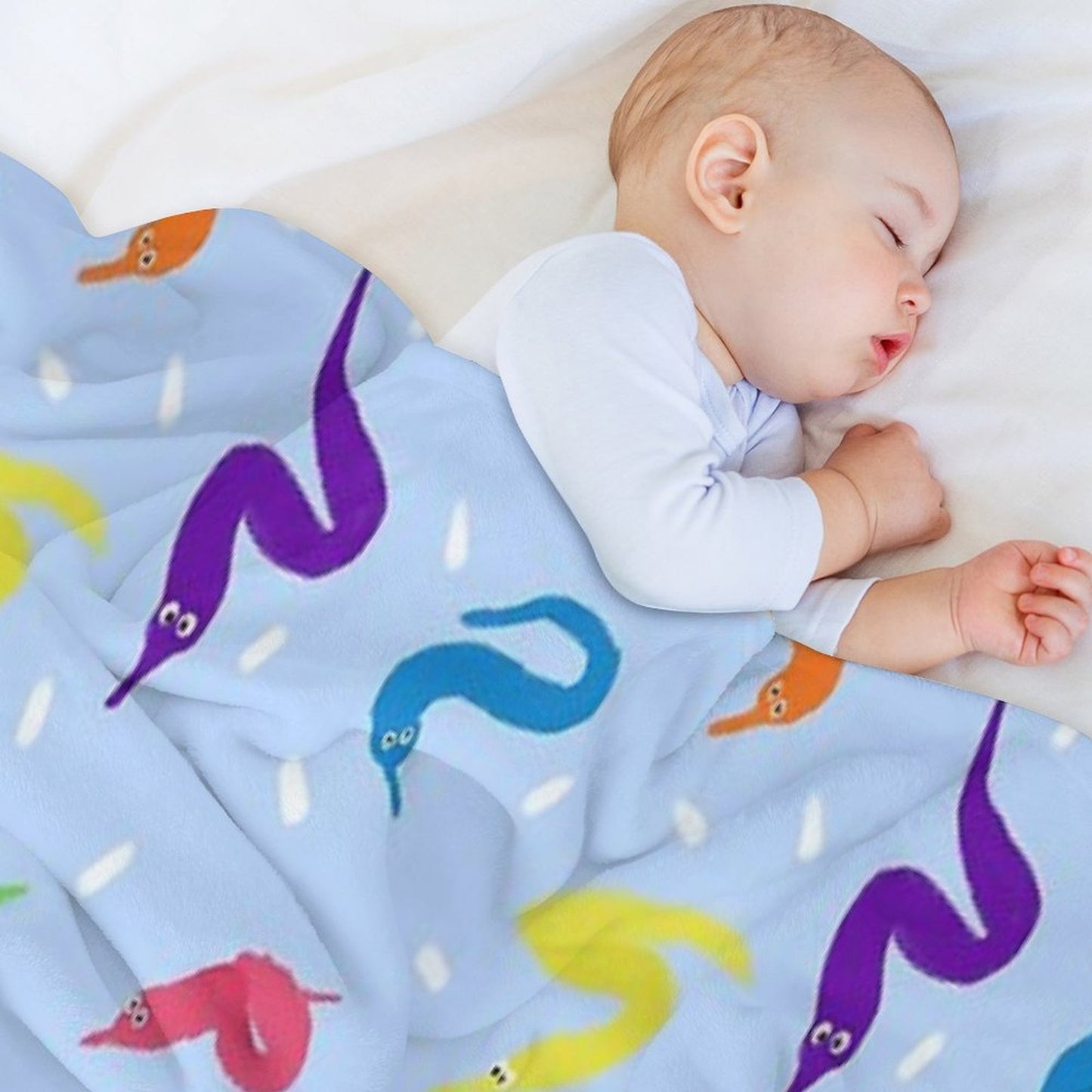 Worm on A String Babey! Eco-conscious Throw Blanket