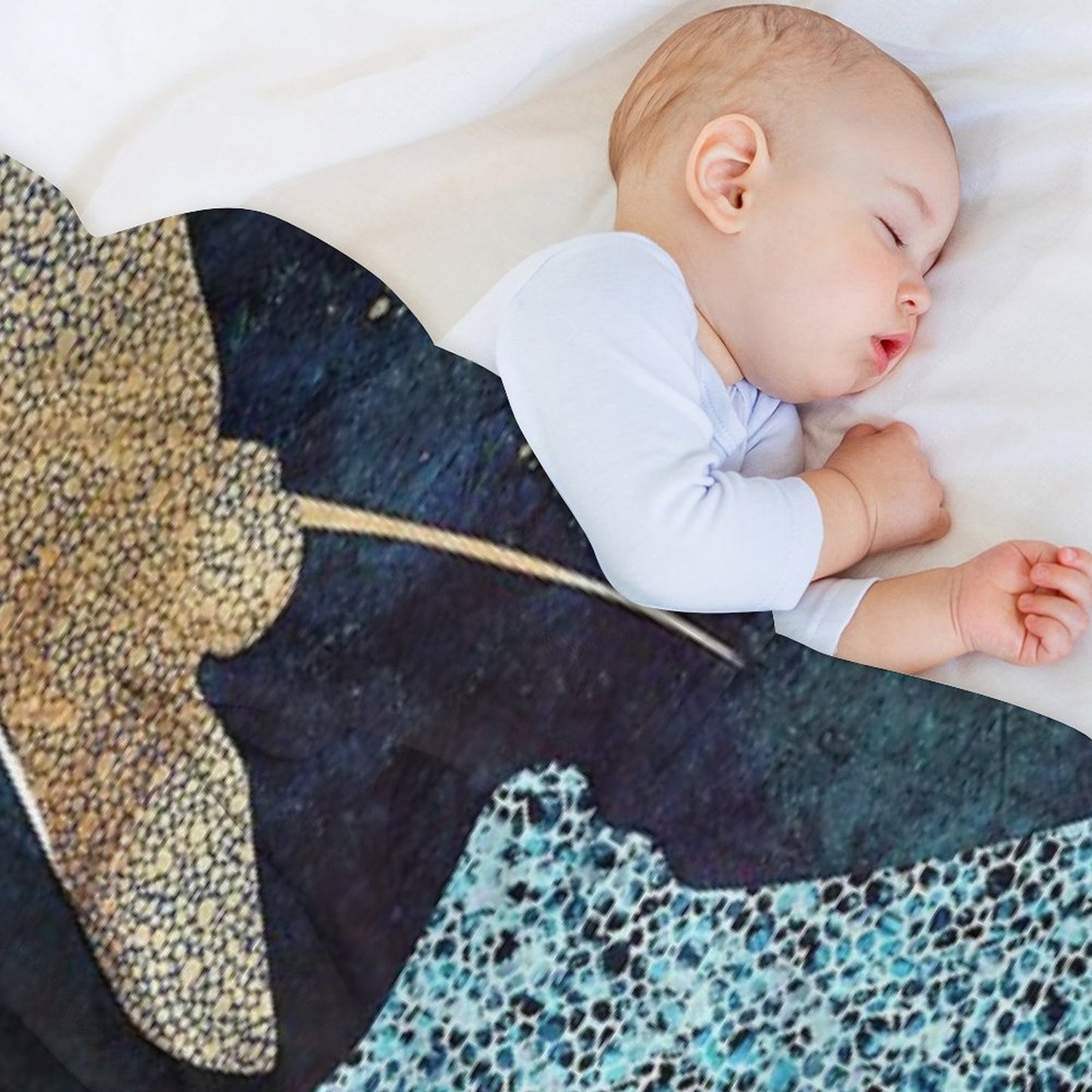 Metallic Stingray II All-season Throw Blanket