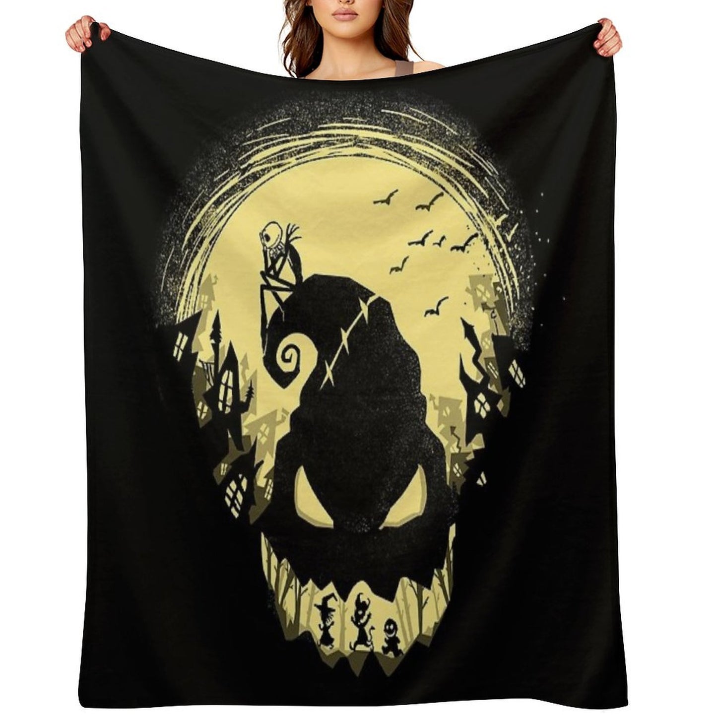 Jack's Nightmare Velvety-soft Throw Blanket