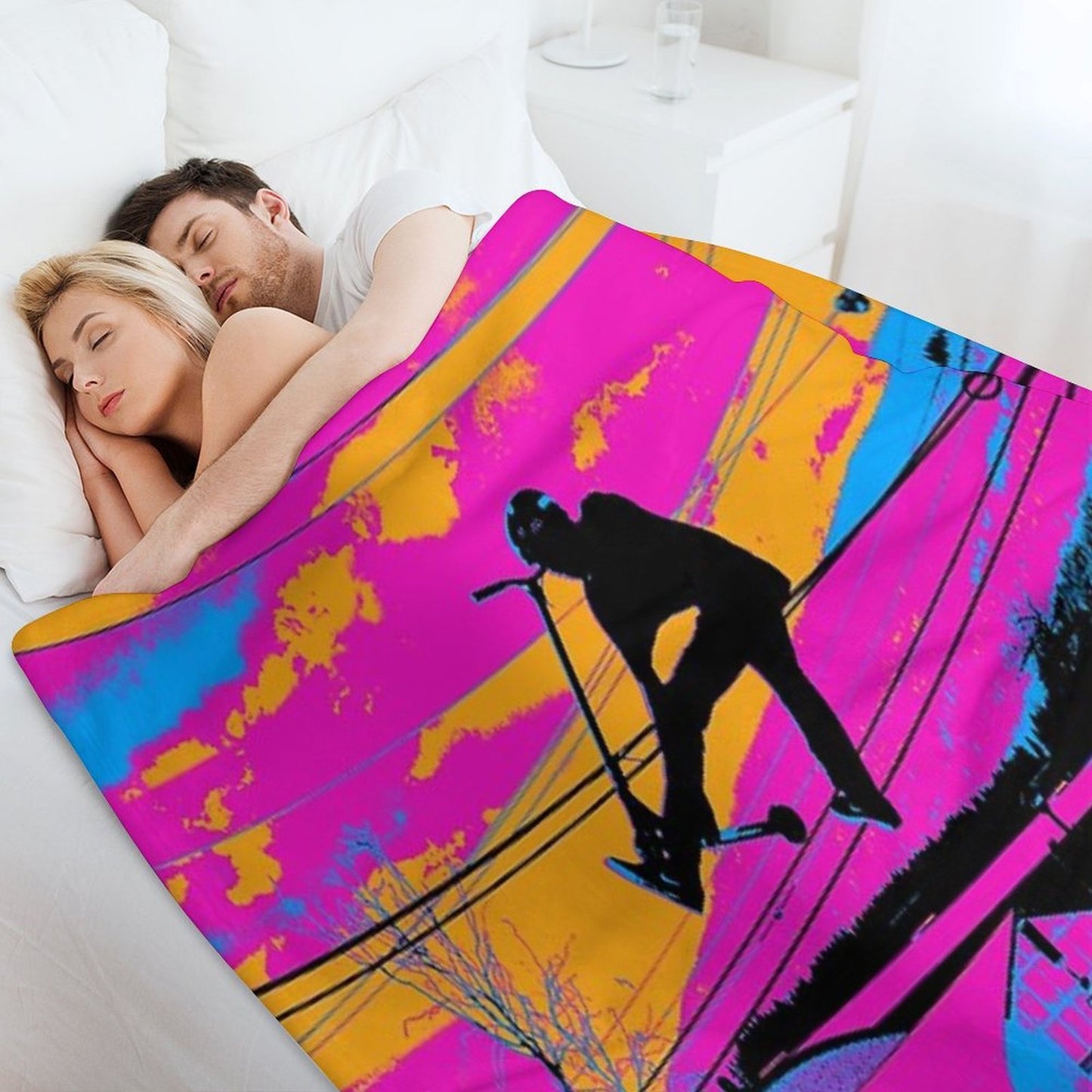 Let's Fly! - Stunt Scooter Versatility Throw Blanket