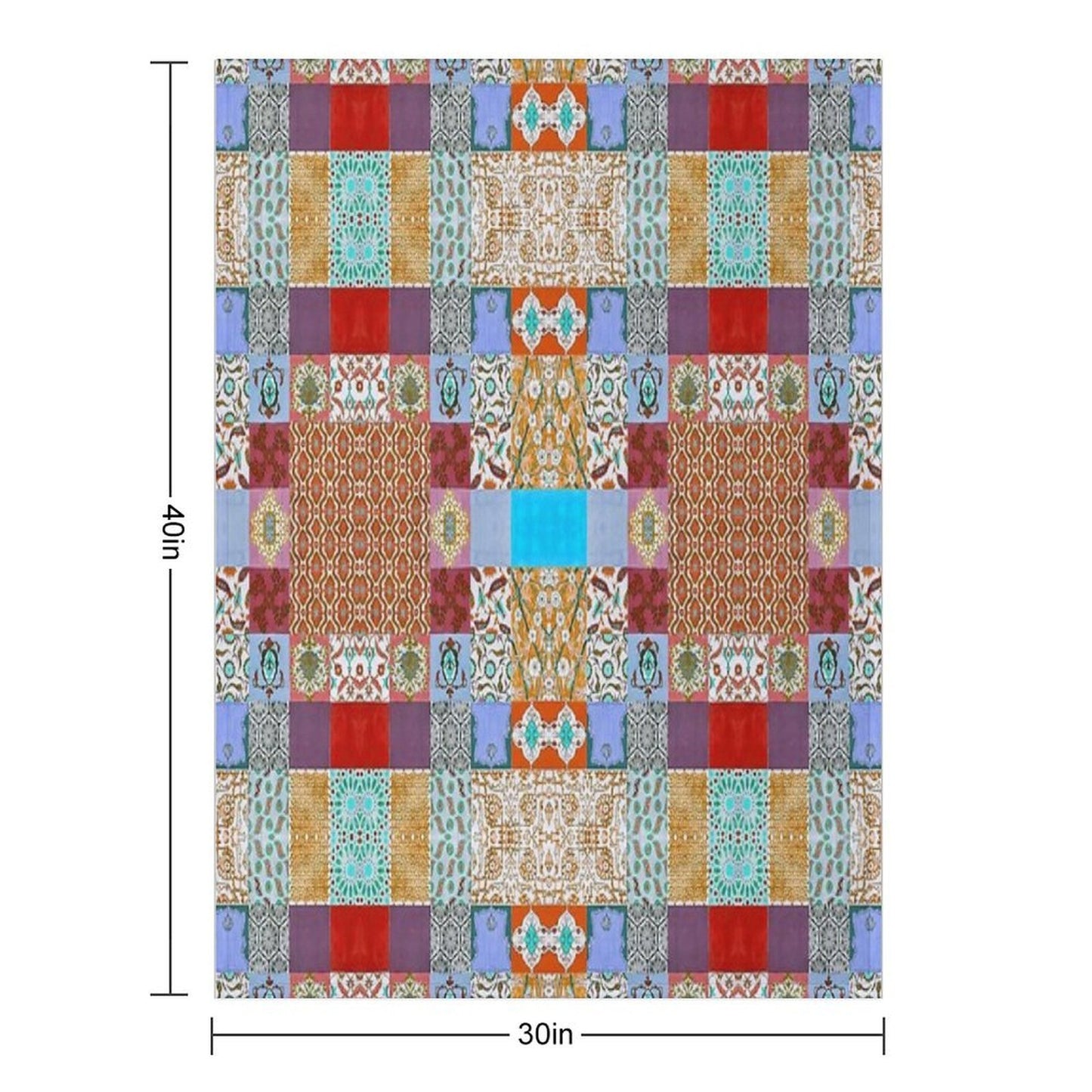 Geometric Abstract Pattern II Eco-conscious Throw Blanket