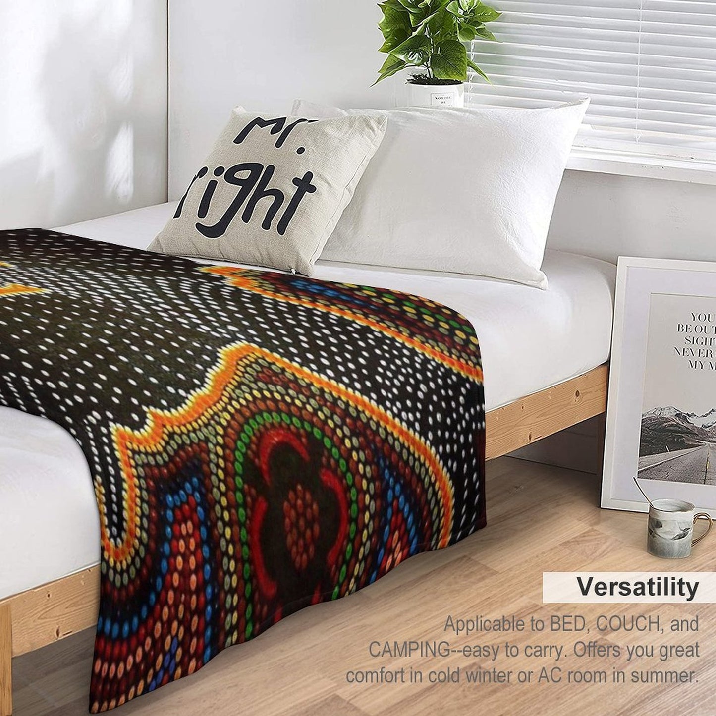 Black Cockatoo - Dreaming Versatility Throw Blanket