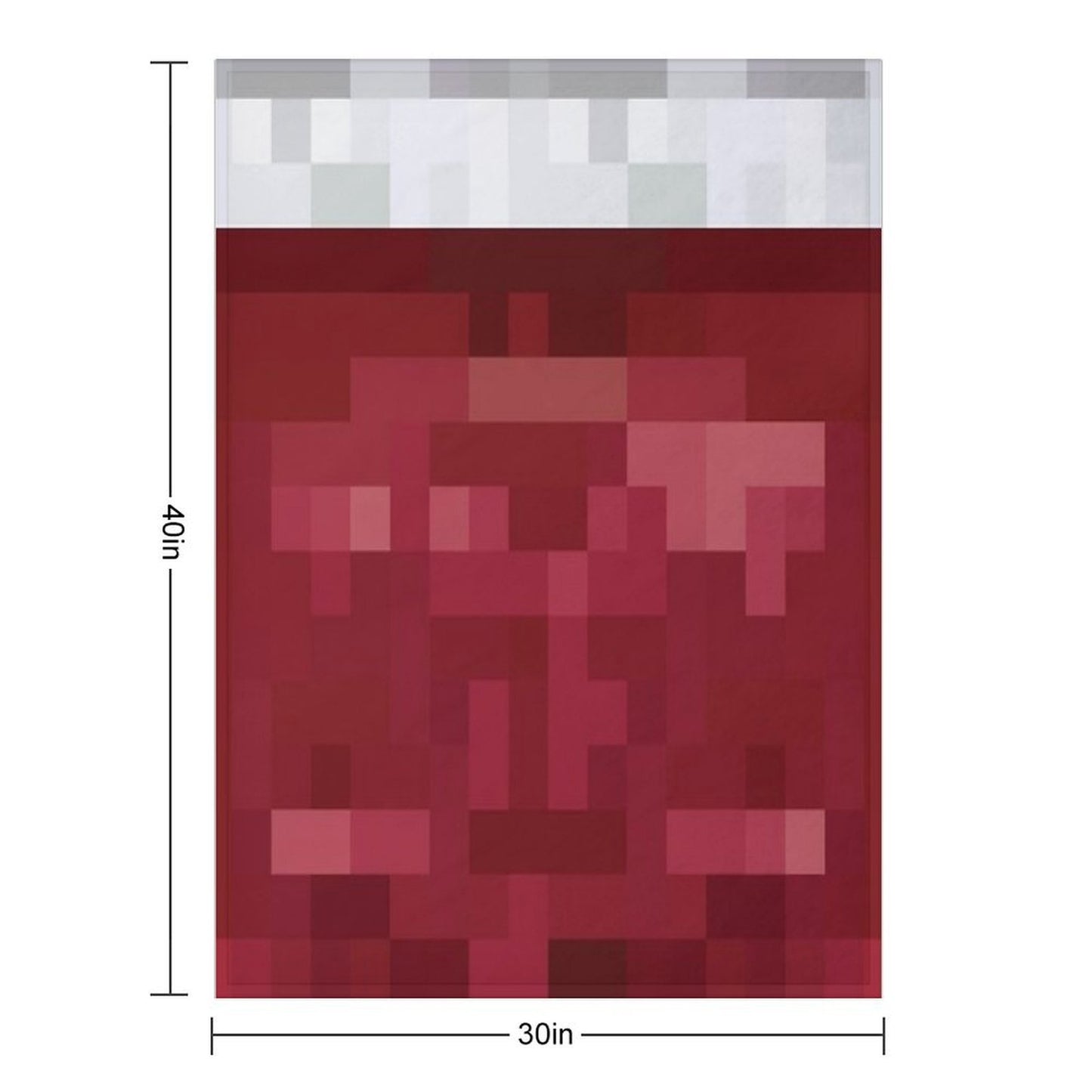 Red And White Pixel Design Compact Throw Blanket